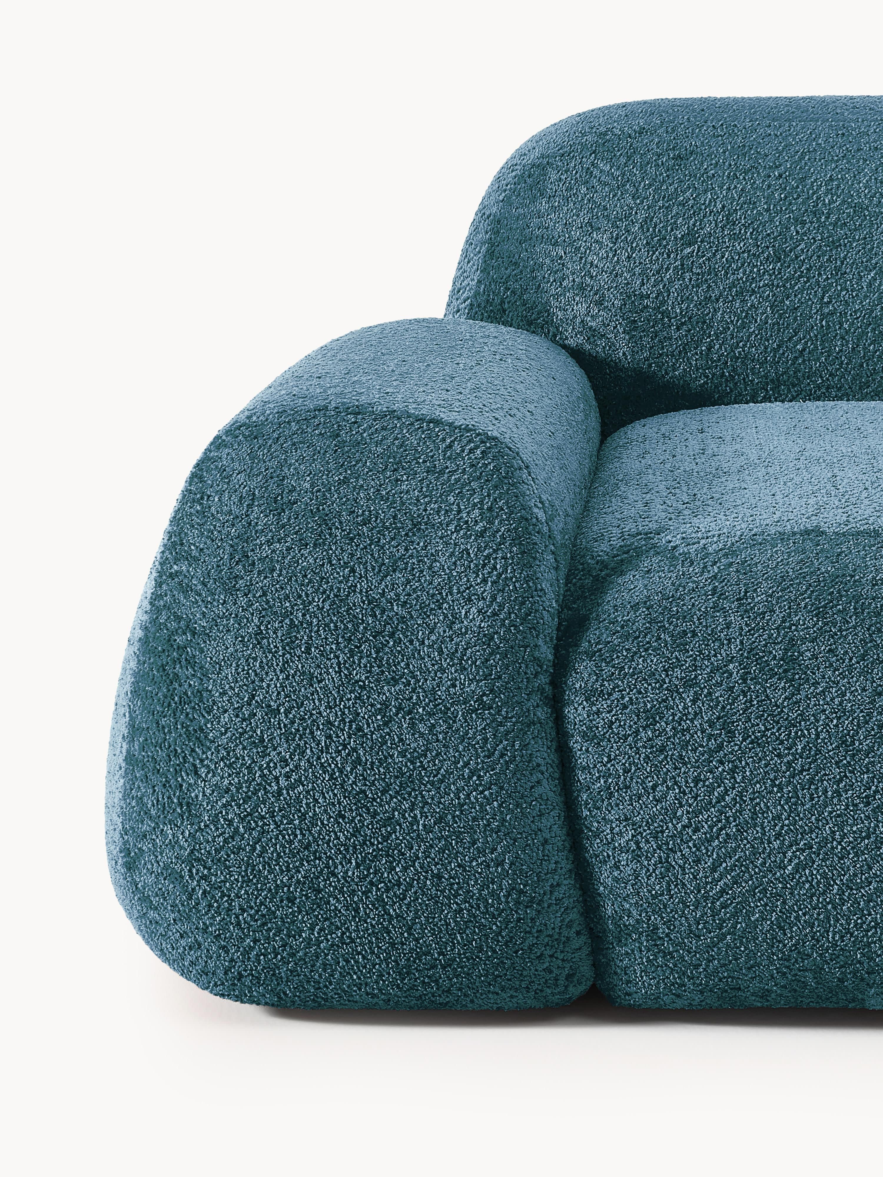 Modulares Teddy-Bouclé-Ecksofa Wolke (4-Sitzer)