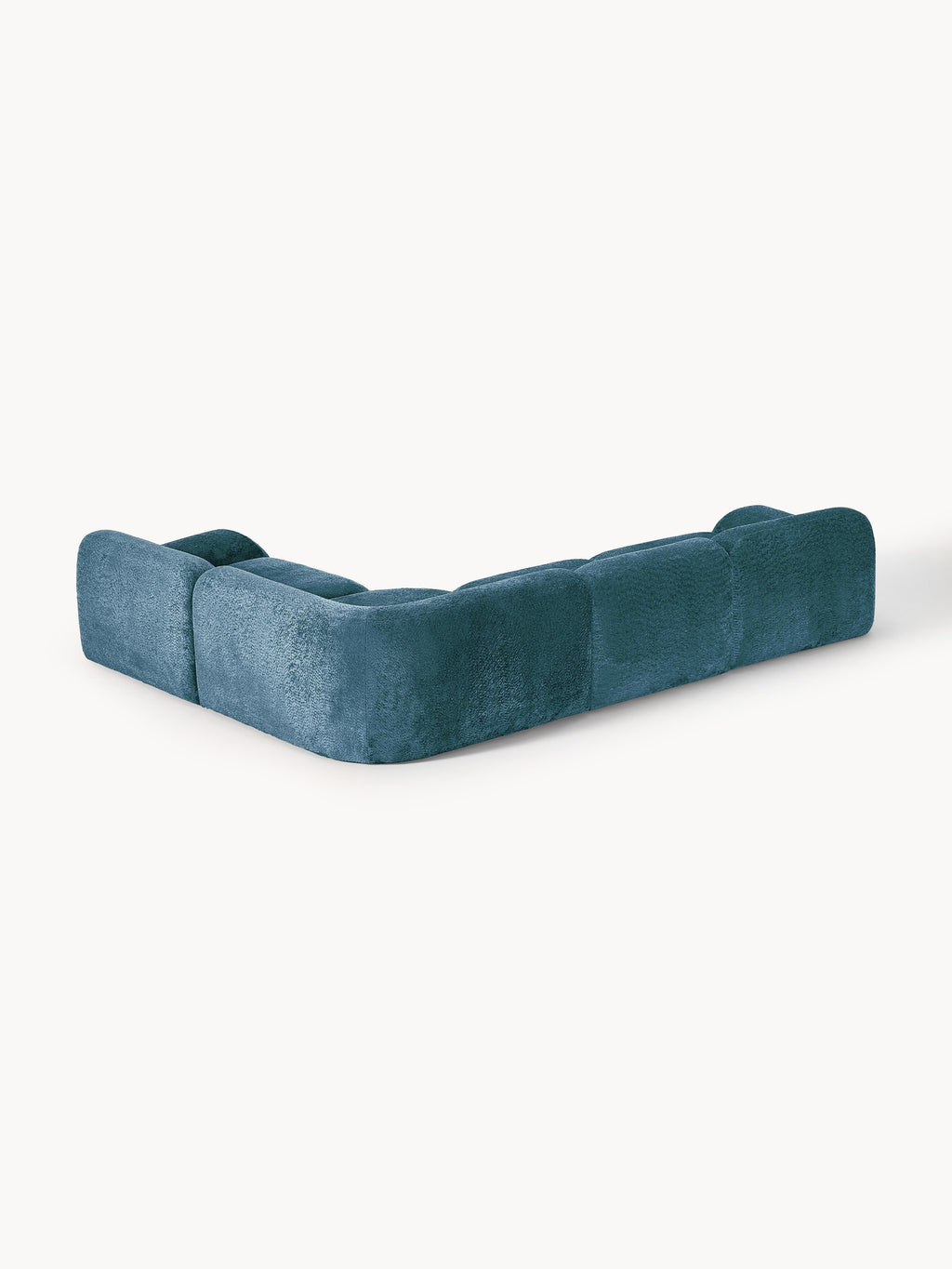 Modulares Teddy-Bouclé-Ecksofa Wolke (4-Sitzer)