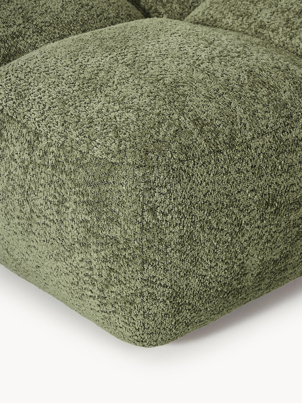 Sofa-Hocker Tayla aus Teddy-Bouclé