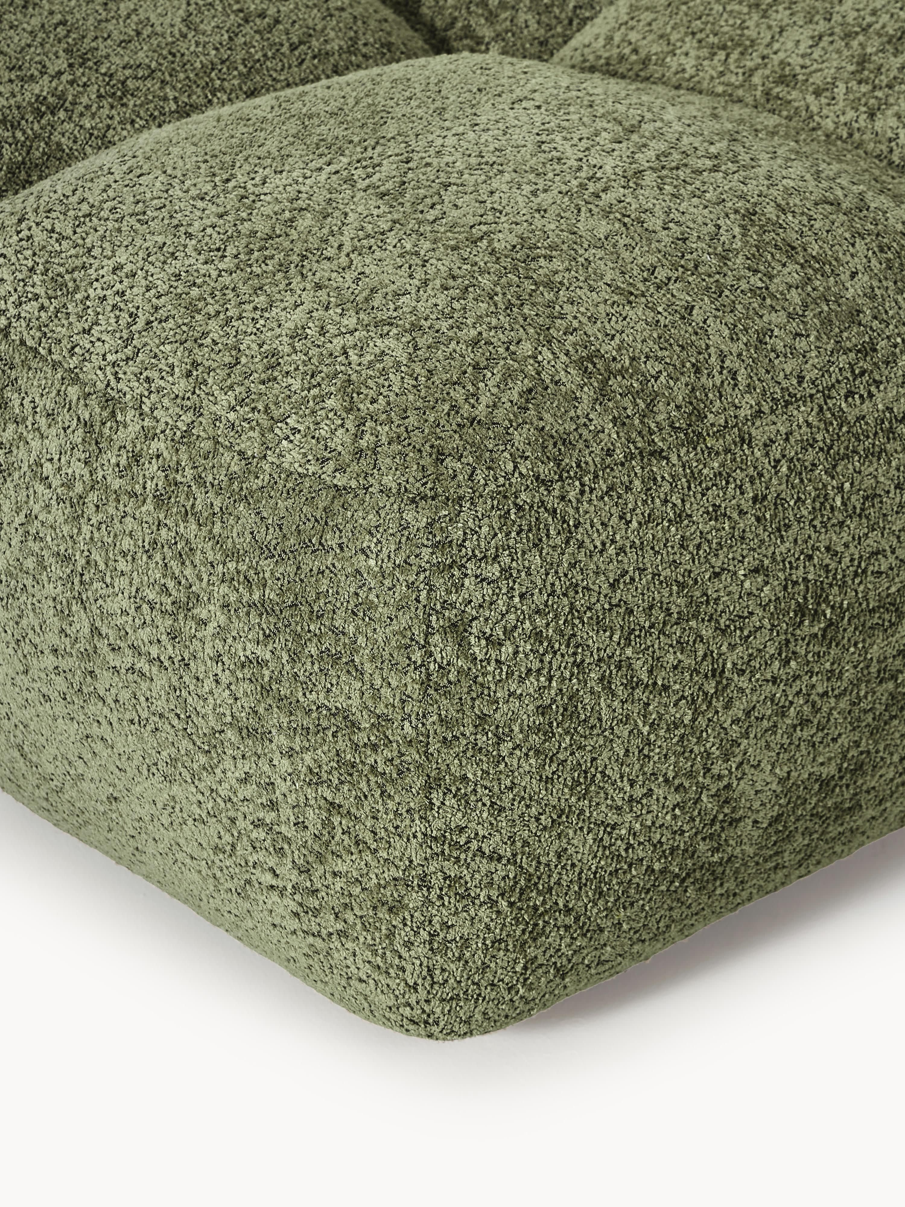 Sofa-Hocker Tayla aus Teddy-Bouclé