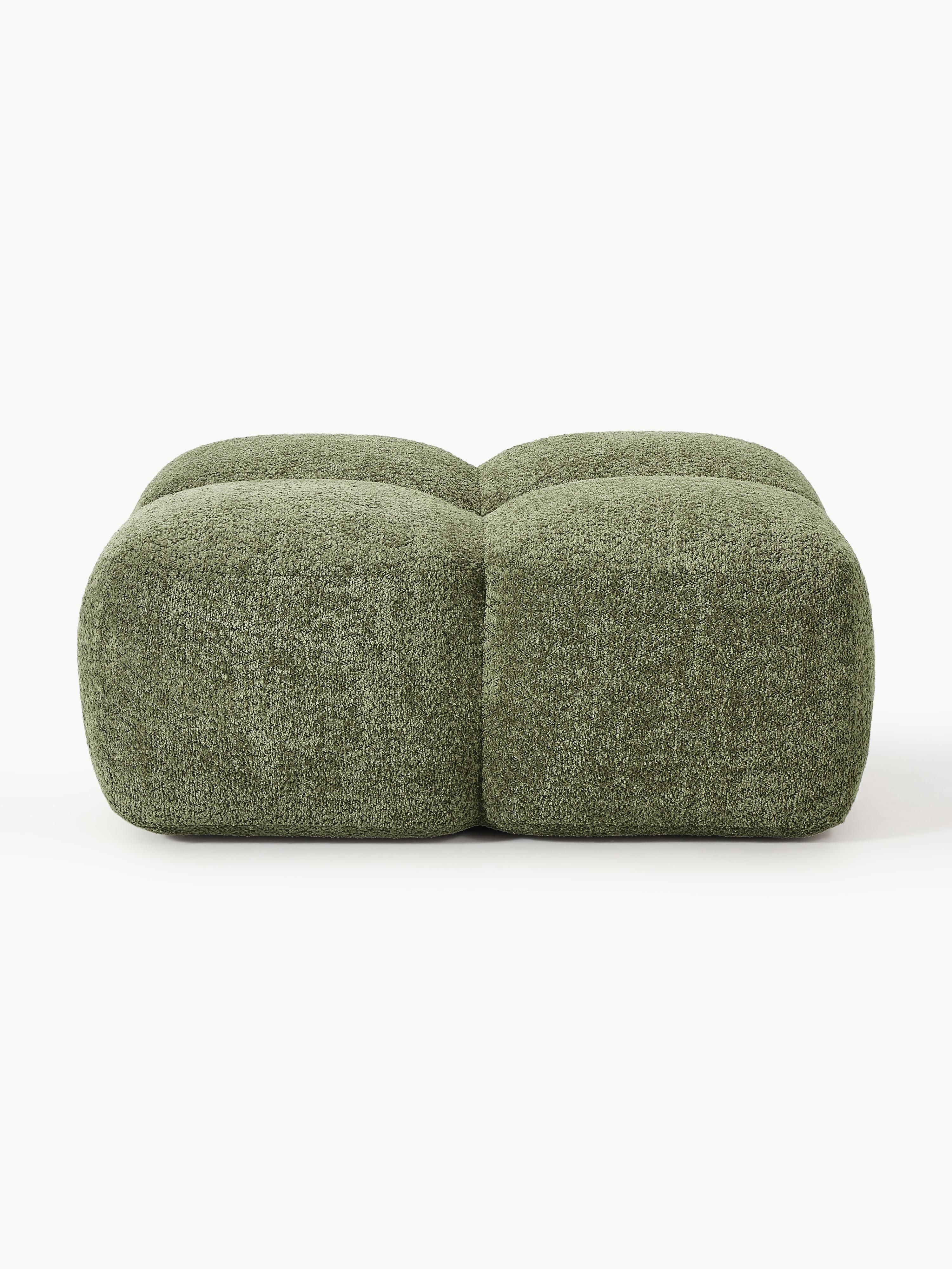 Sofa-Hocker Tayla aus Teddy-Bouclé