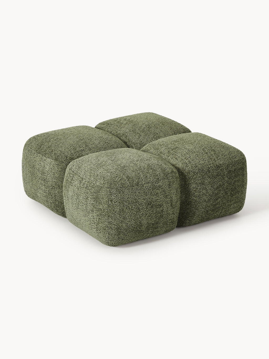 Sofa-Hocker Tayla aus Teddy-Bouclé
