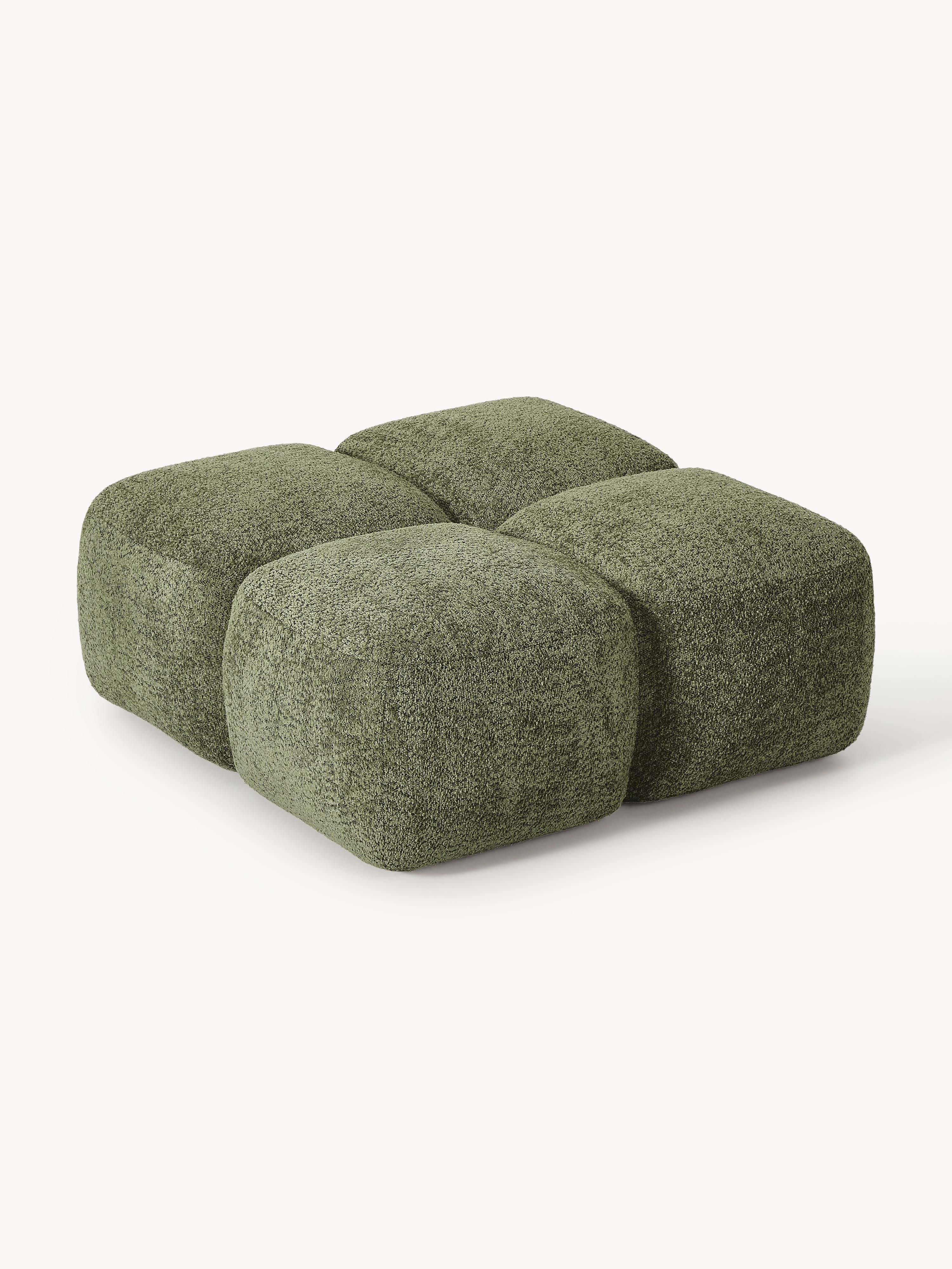 Sofa-Hocker Tayla aus Teddy-Bouclé