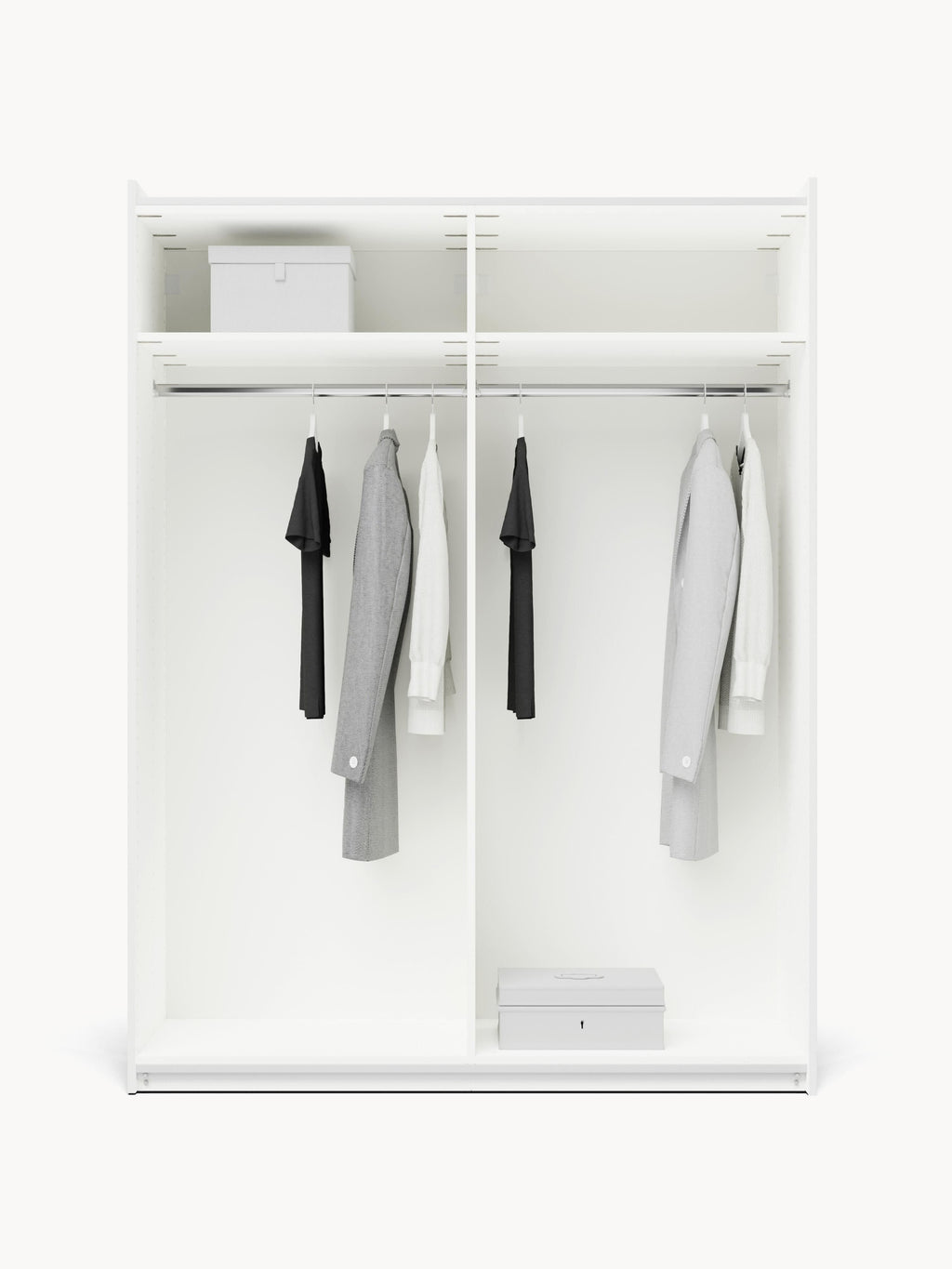 Modularer Schwebetürenschrank Charlotte, 150 cm Breite, in verschiedenen Größen