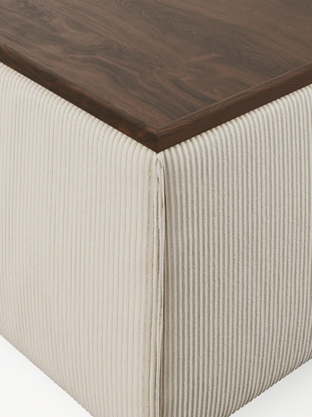 Sofa-Hocker Lennon aus Cord mit Stauraum