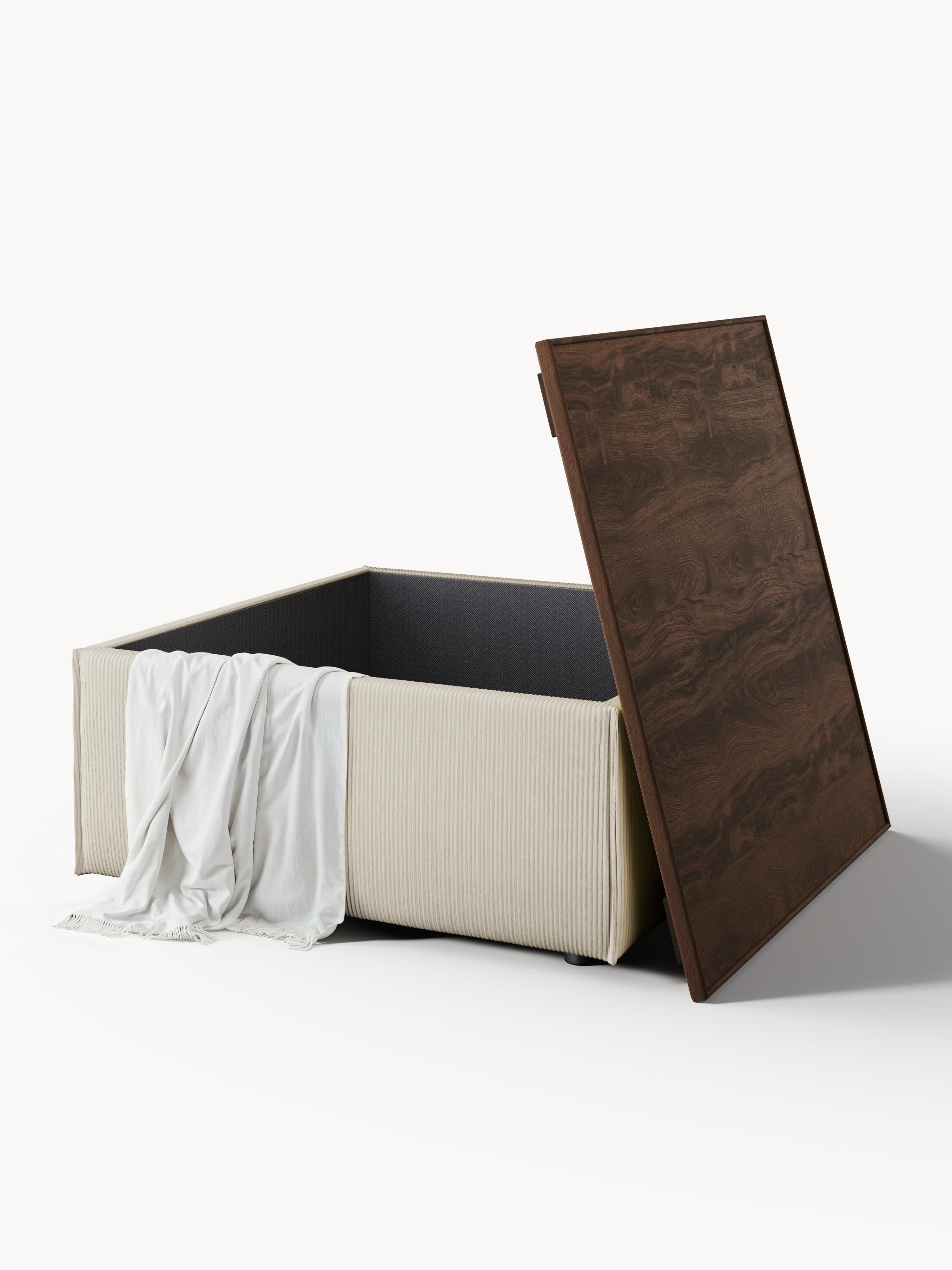 Sofa-Hocker Lennon aus Cord mit Stauraum