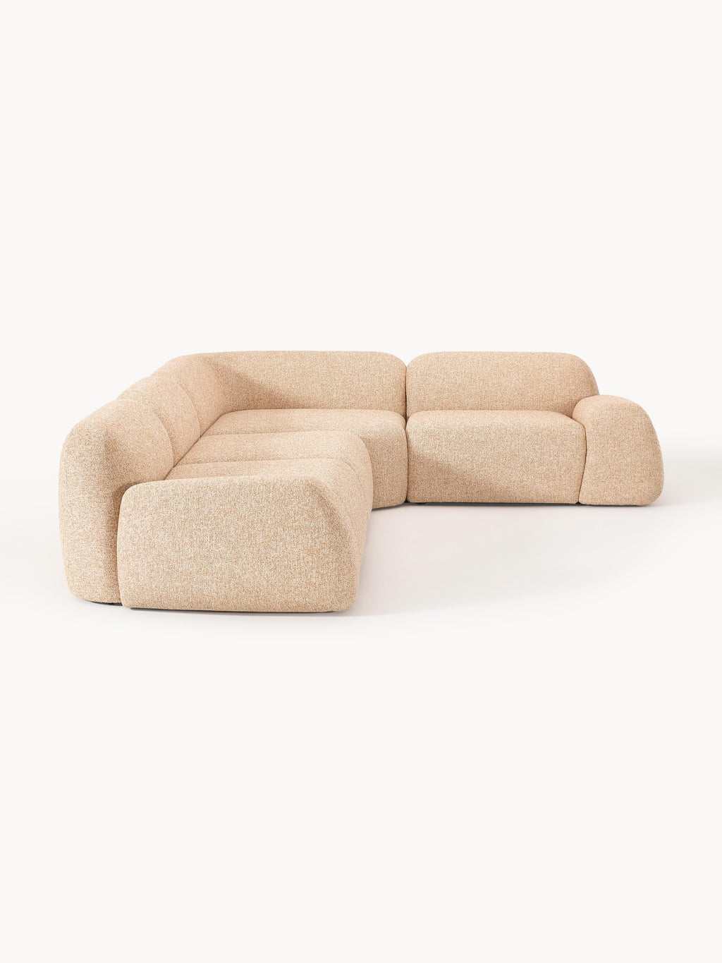 Modulares Bouclé-Ecksofa Wolke (4-Sitzer)