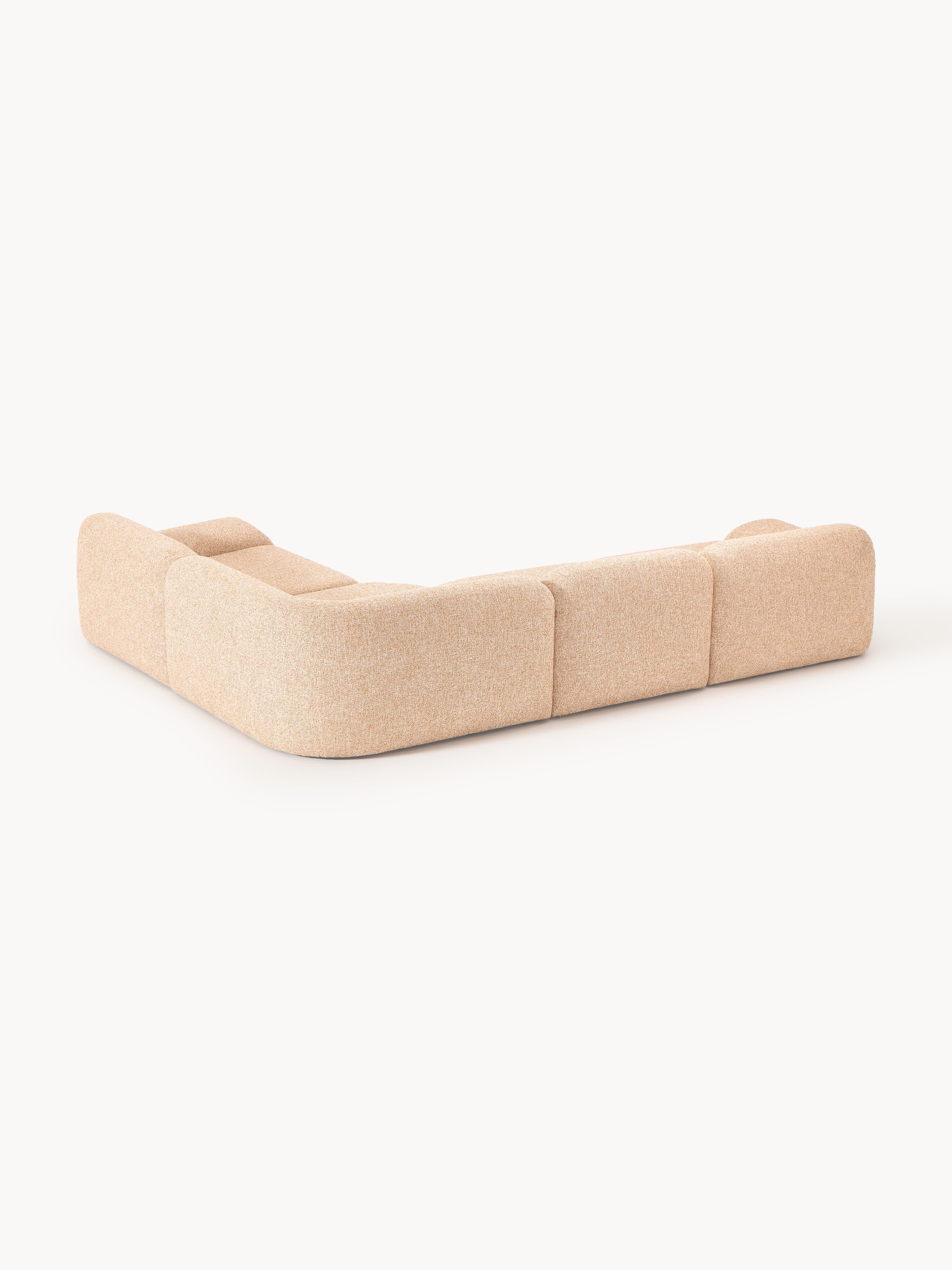 Modulares Bouclé-Ecksofa Wolke (4-Sitzer)