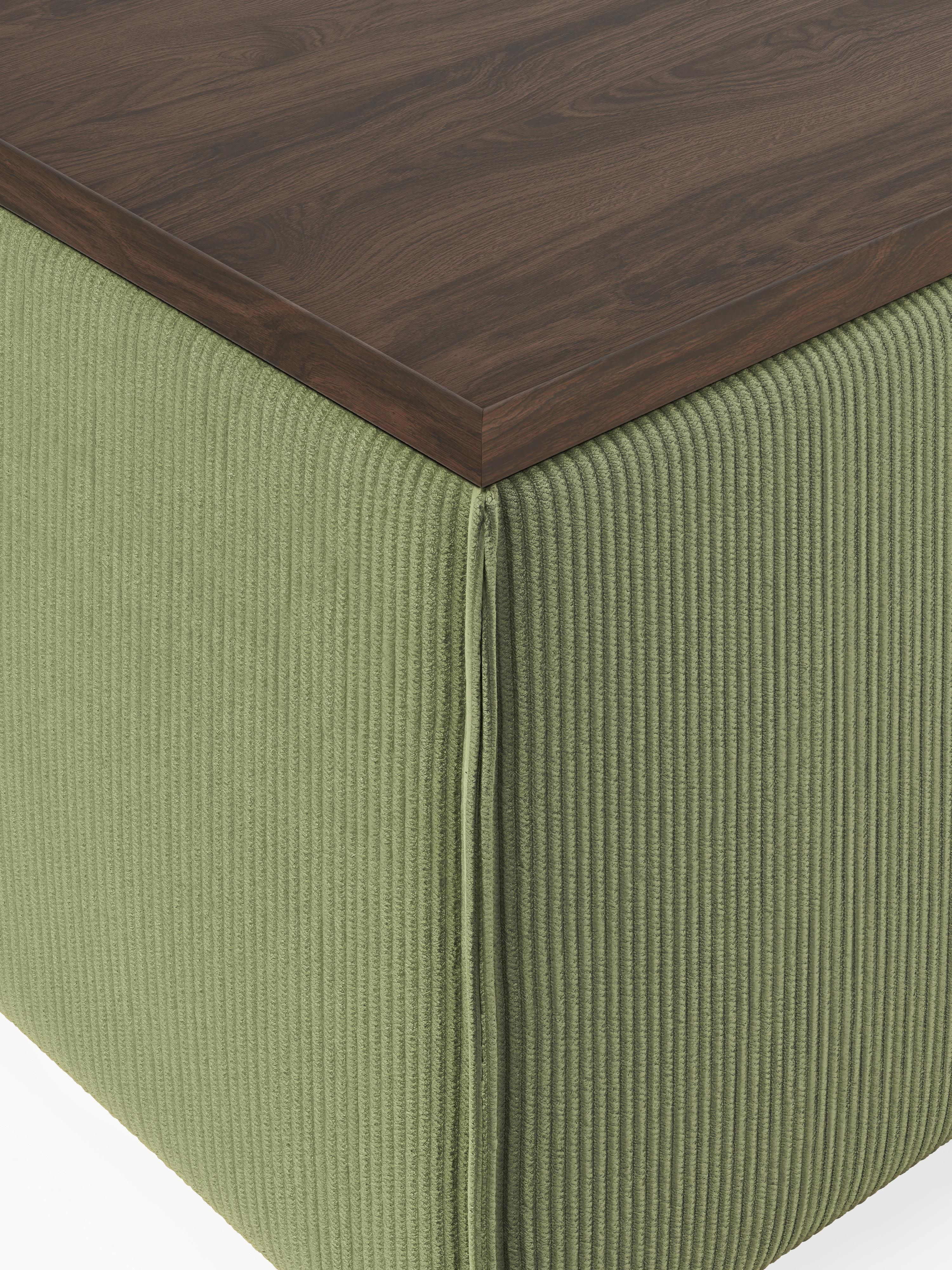 Sofa-Hocker Lennon aus Cord mit Stauraum