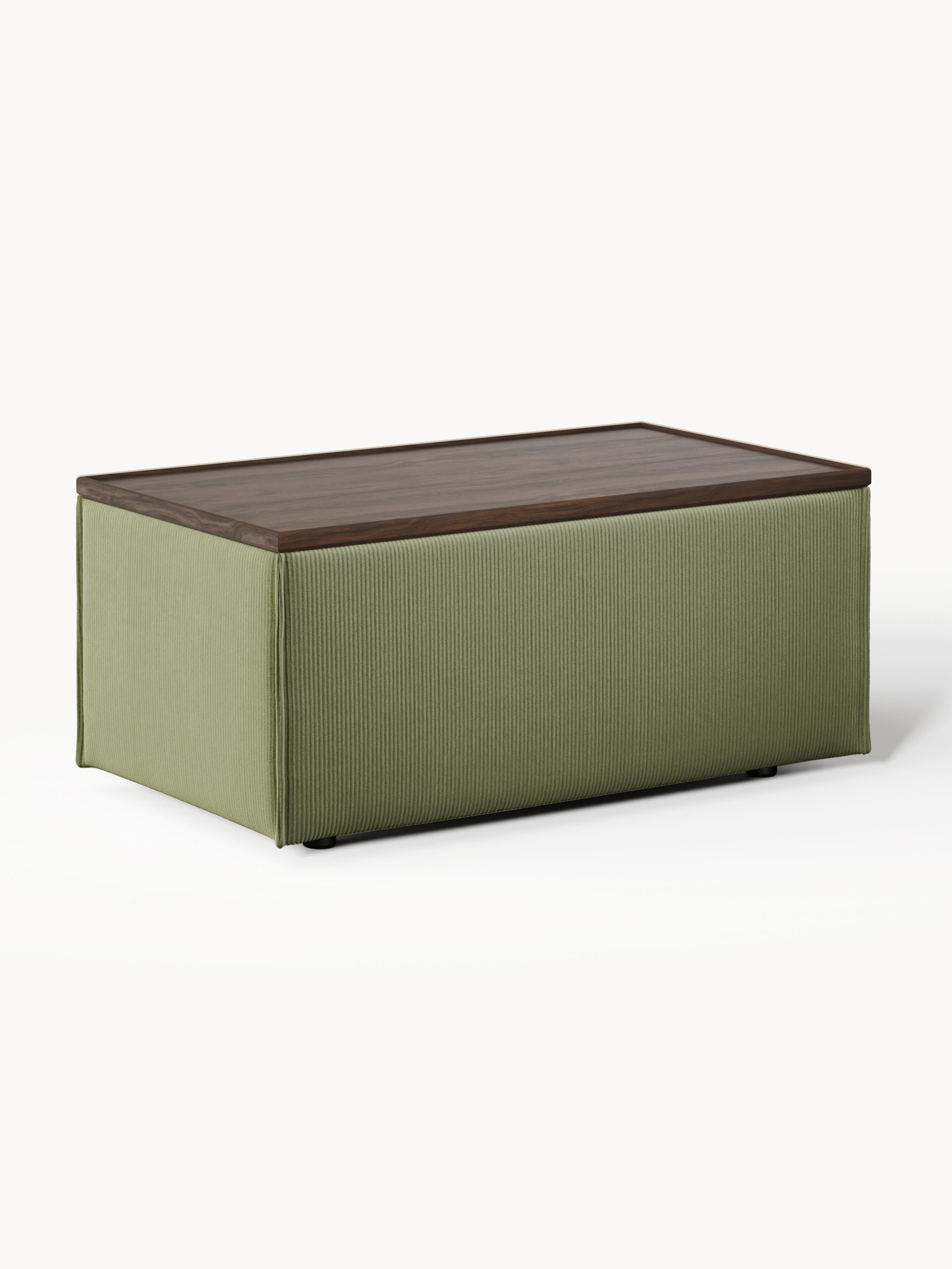 Galeriebild 1 - Sofa-Hocker Lennon aus Cord mit Stauraum