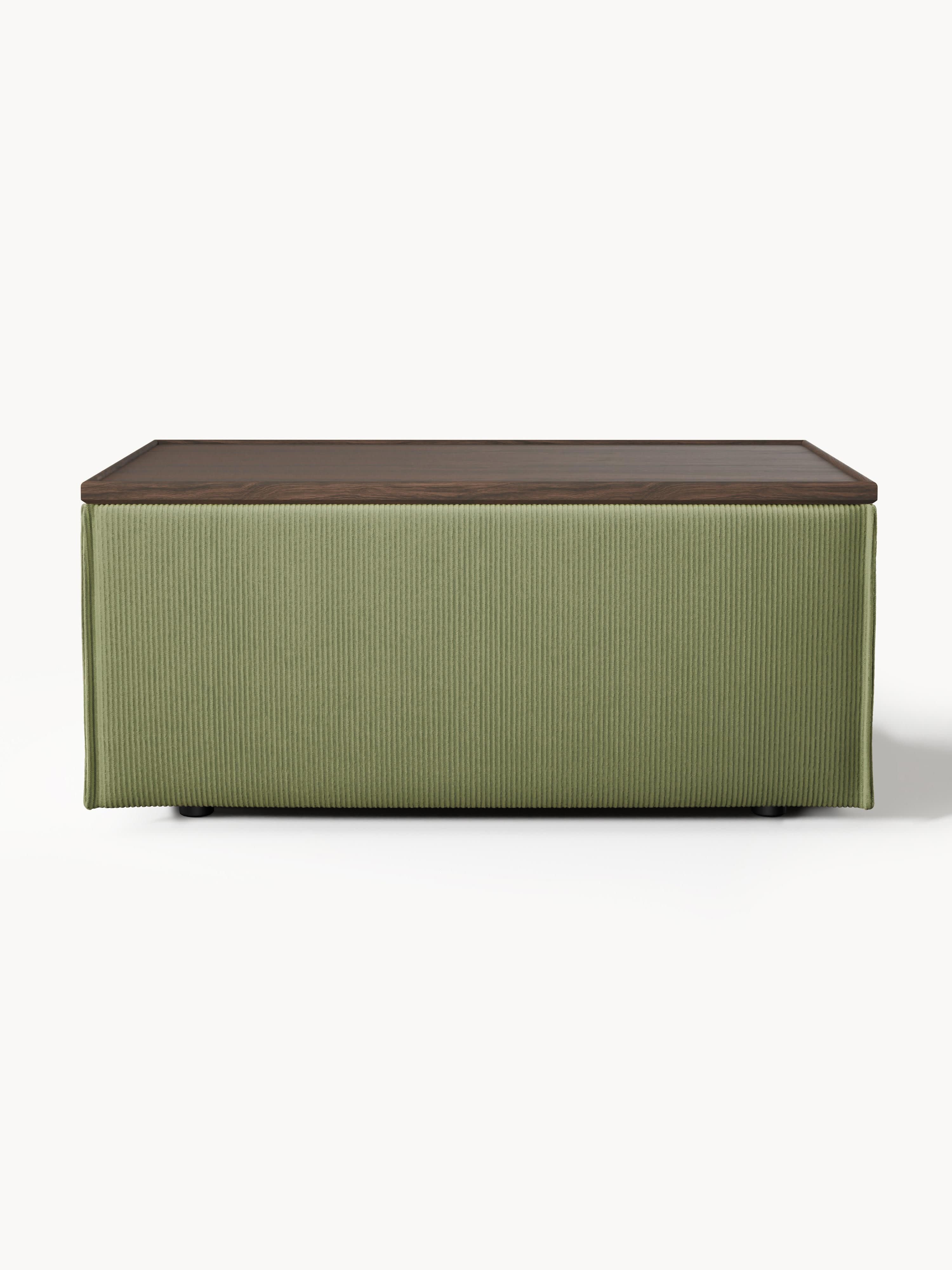 Sofa-Hocker Lennon aus Cord mit Stauraum