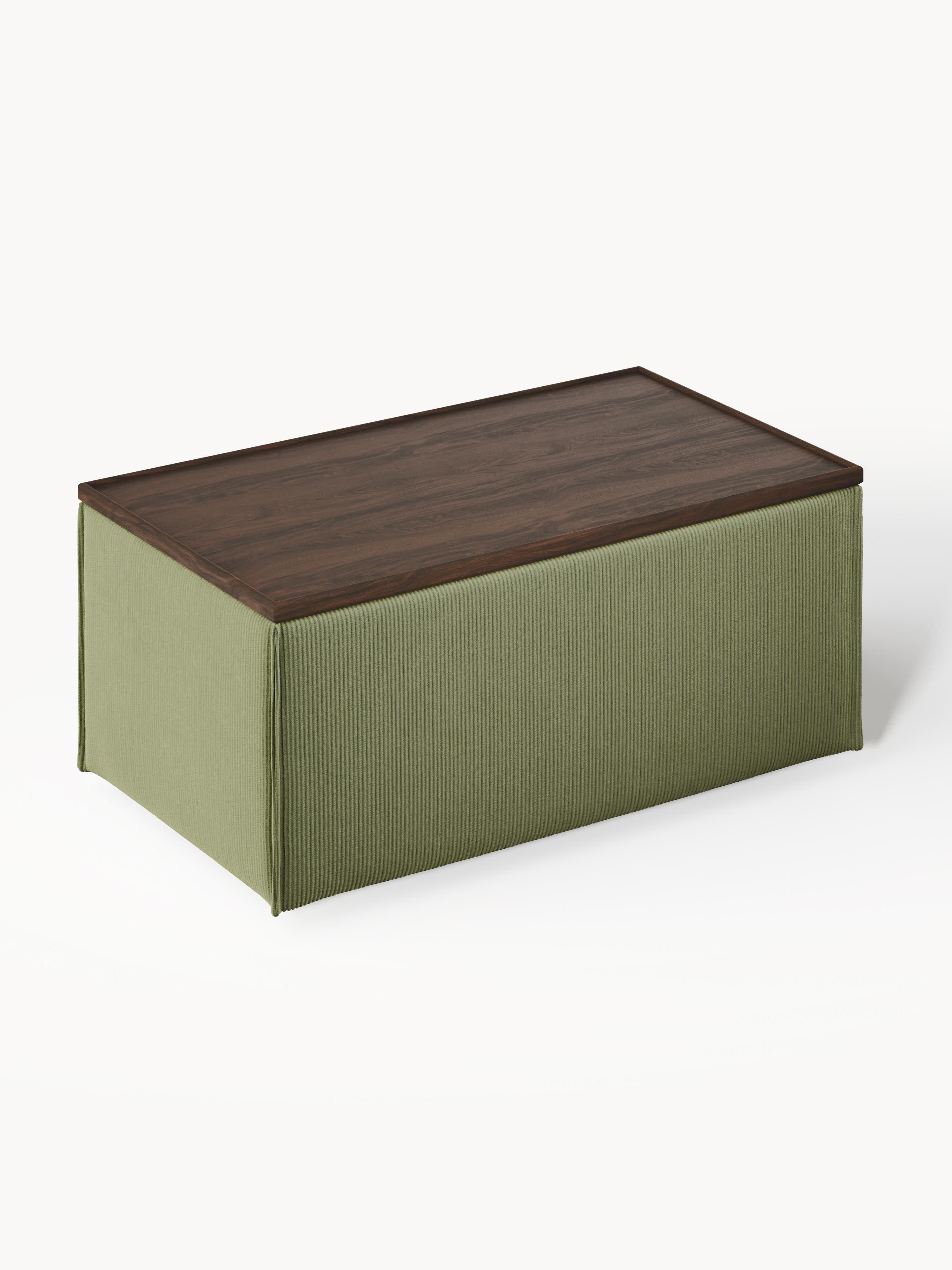 Sofa-Hocker Lennon aus Cord mit Stauraum