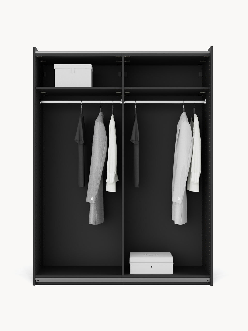 Modularer Schwebetürenschrank Leon, 150 cm Breite, in verschiedenen Größen