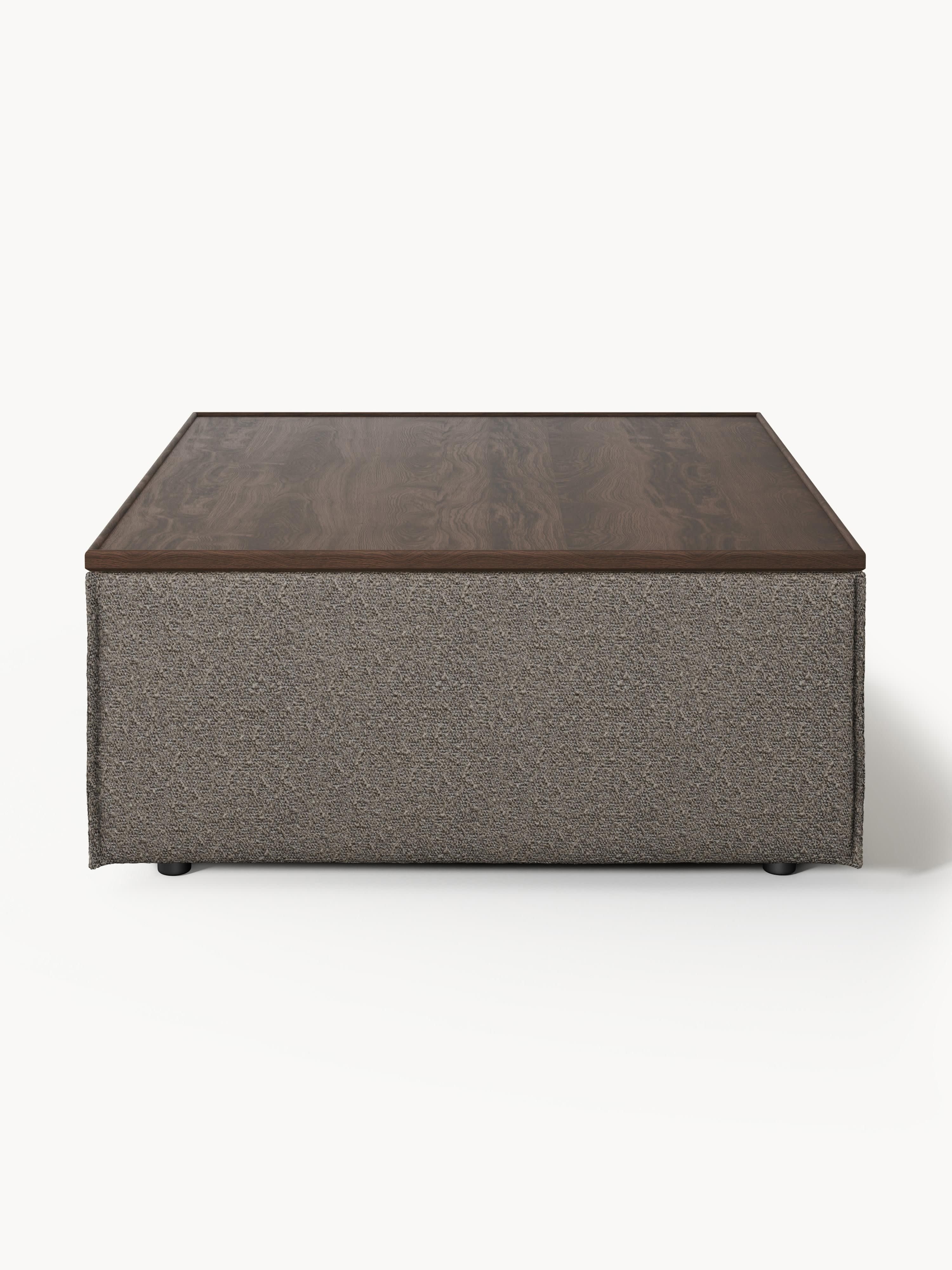 Bouclé-Sofa-Ottomane Lennon mit Stauraum