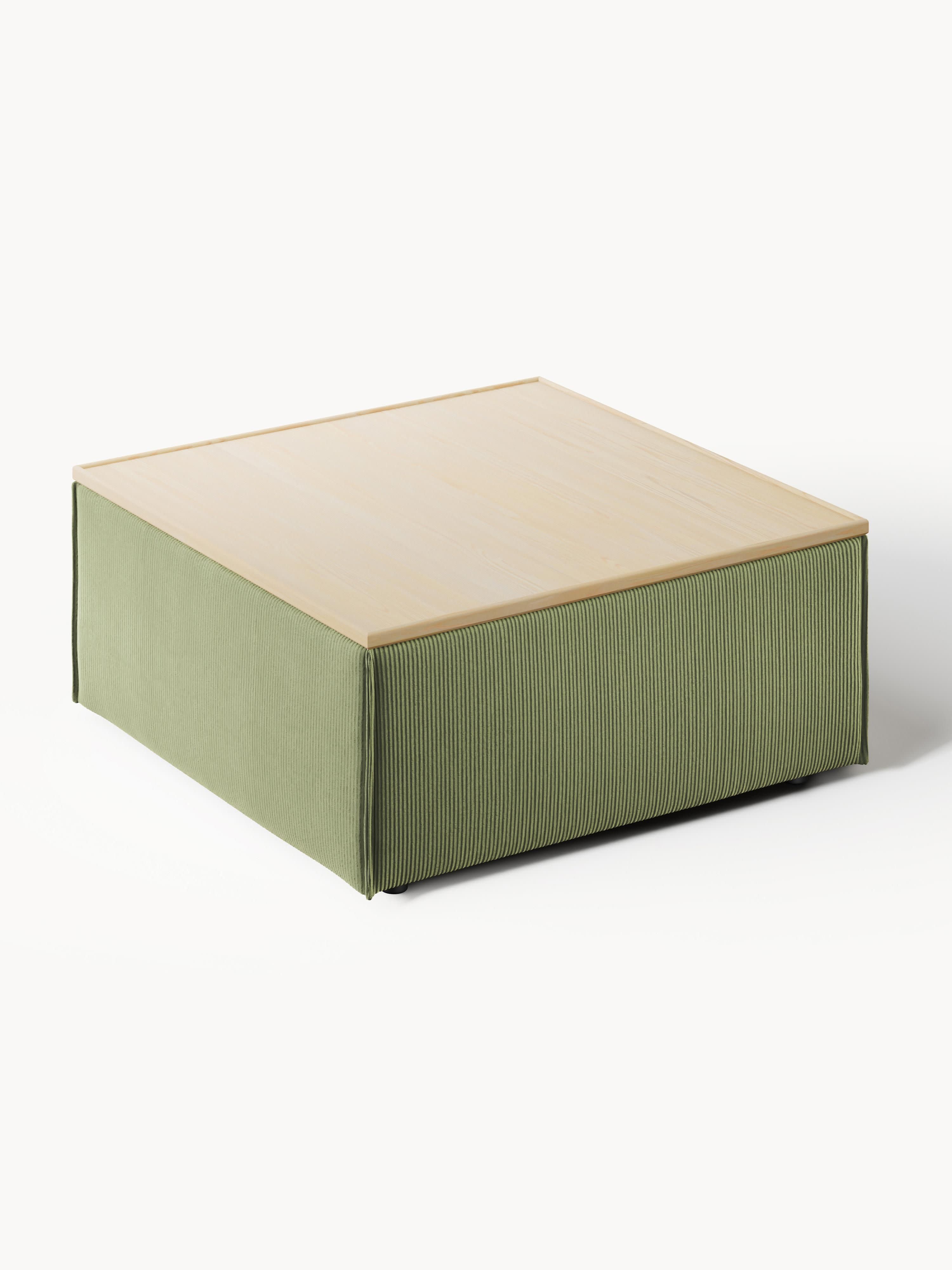 Sofa-Hocker Lennon aus Cord mit Stauraum