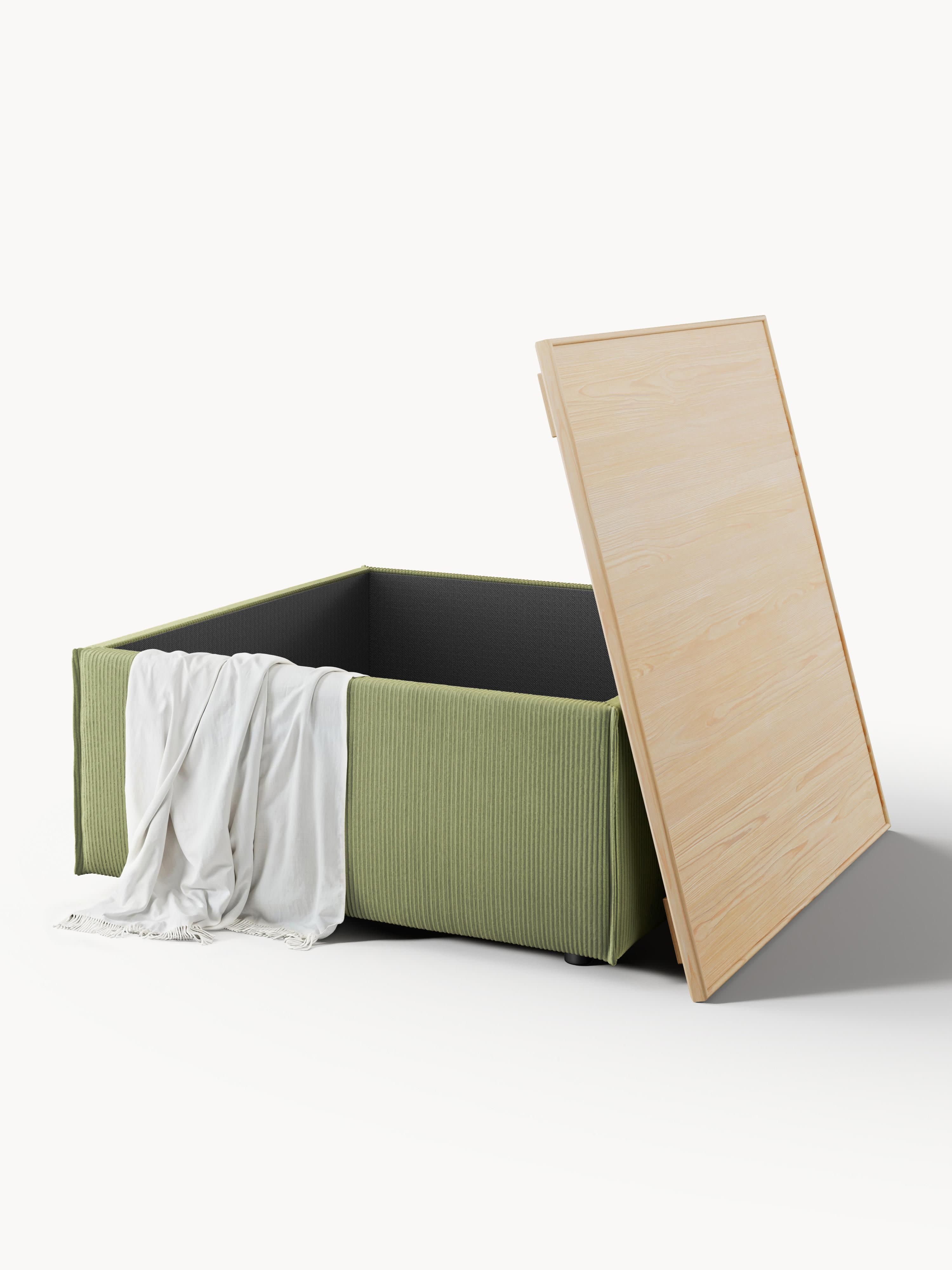 Sofa-Hocker Lennon aus Cord mit Stauraum