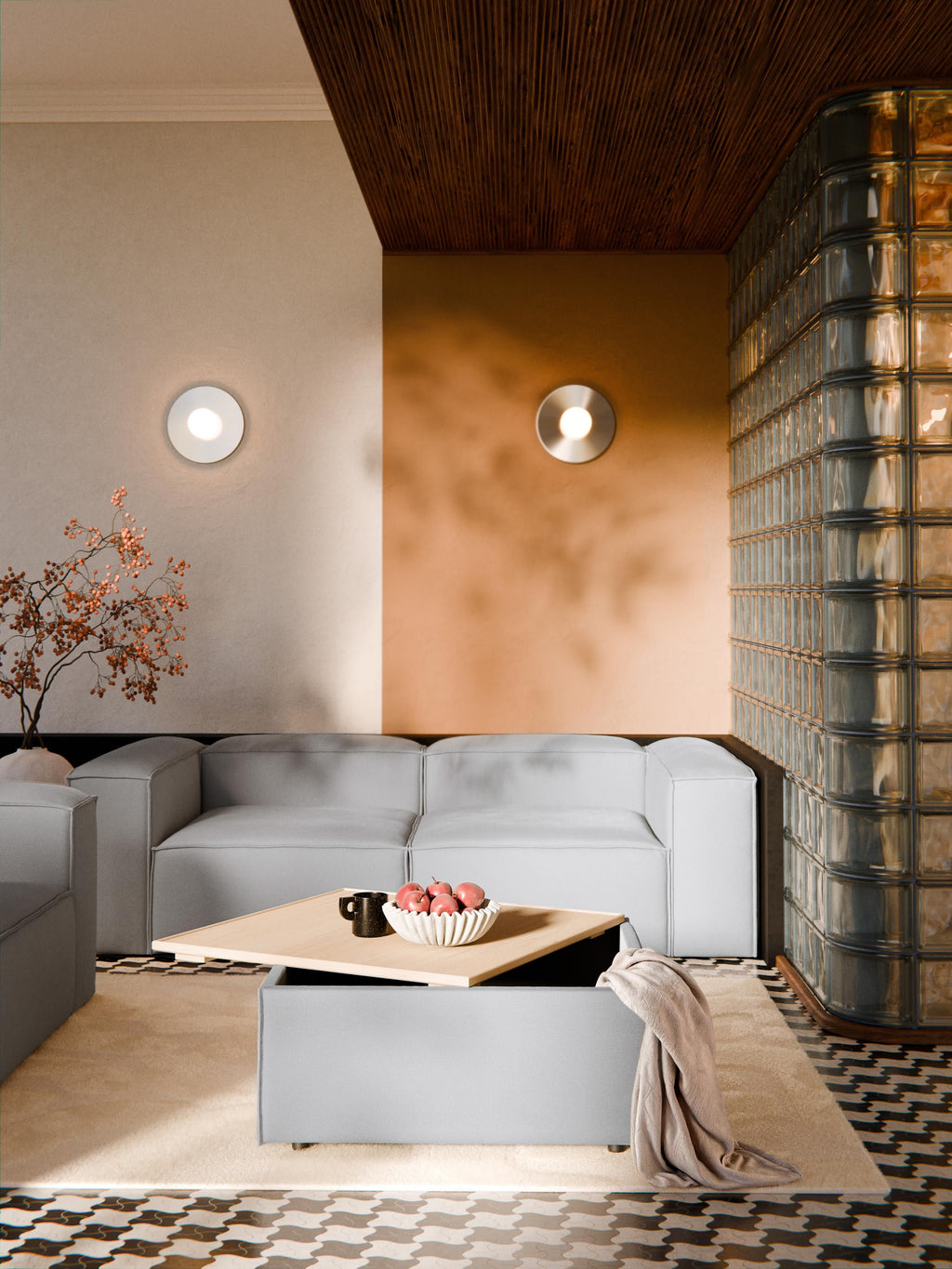 Sofa-Hocker Lennon mit Stauraum