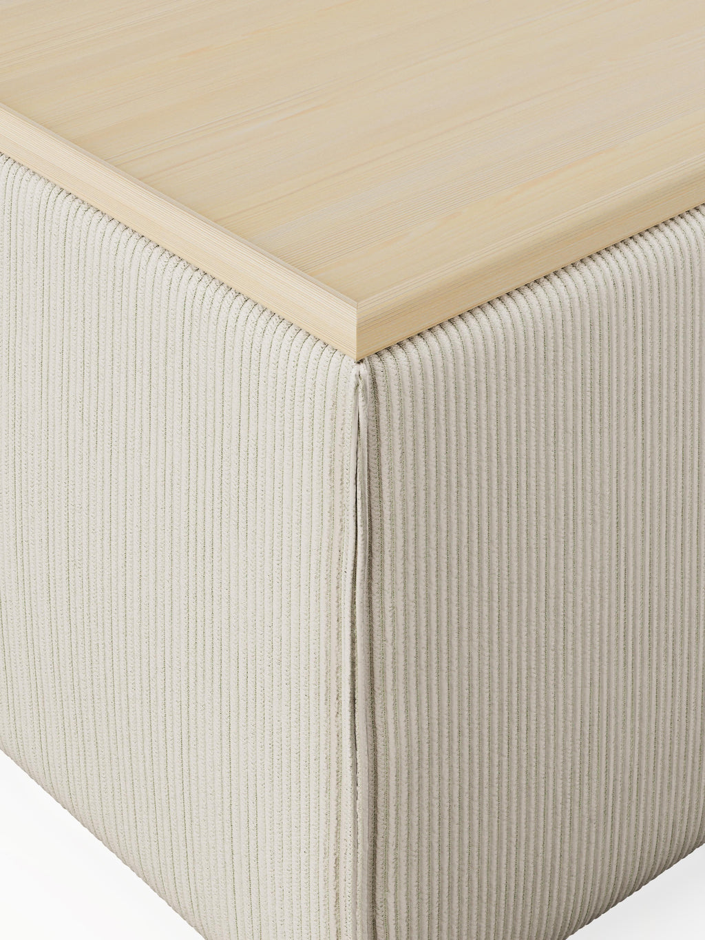 Sofa-Hocker Lennon aus Cord mit Stauraum