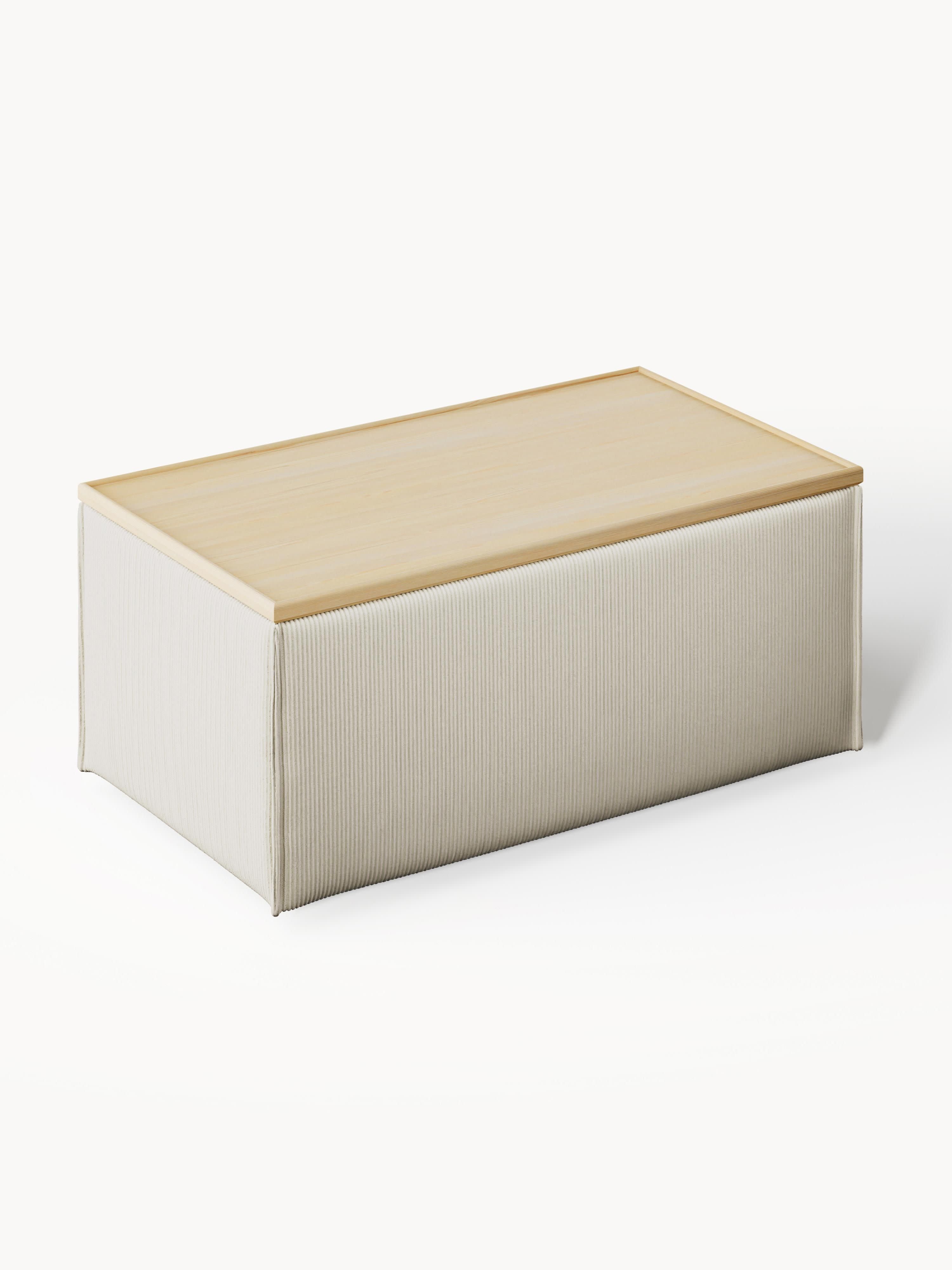 Sofa-Hocker Lennon aus Cord mit Stauraum