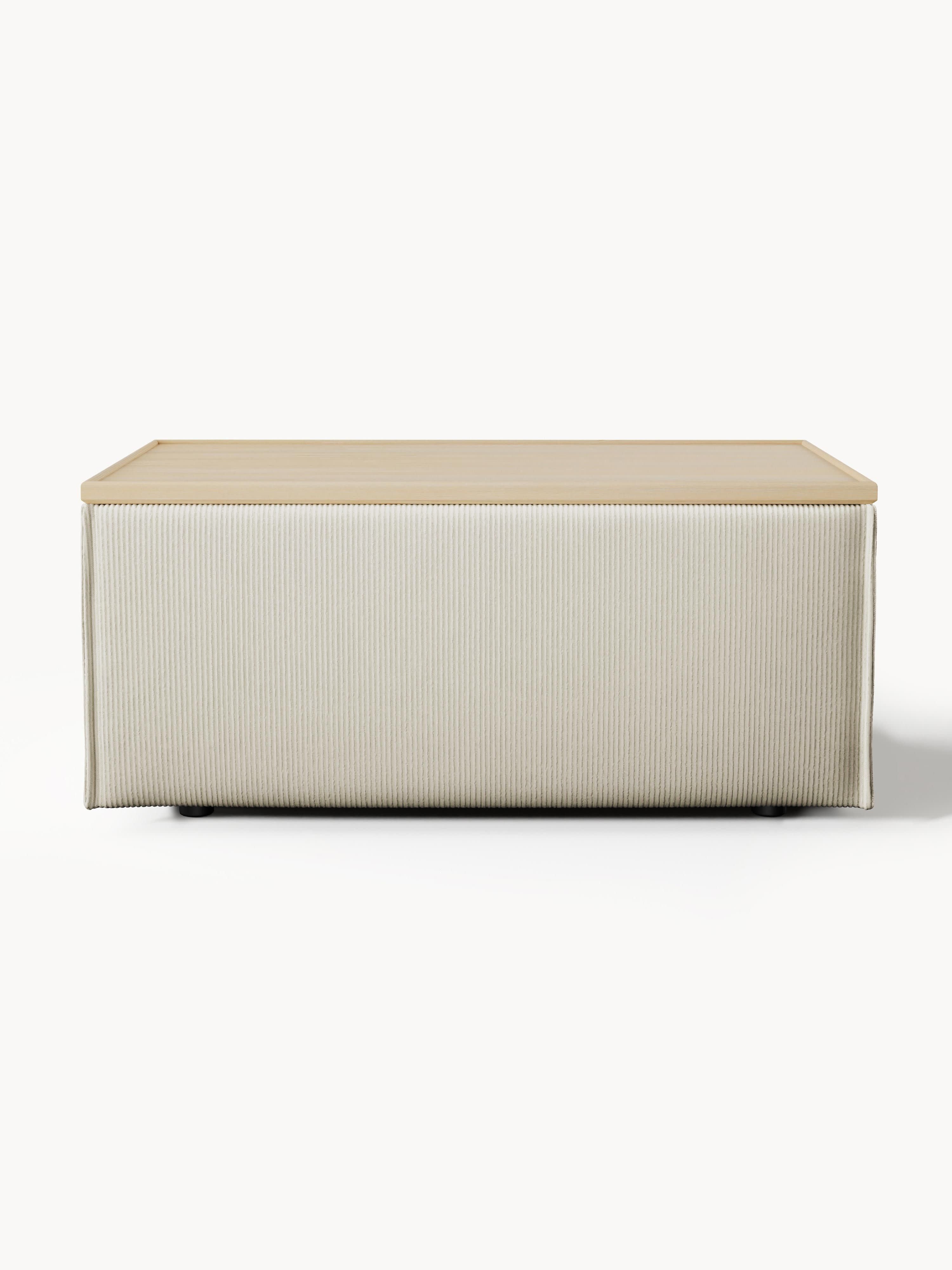 Sofa-Hocker Lennon aus Cord mit Stauraum