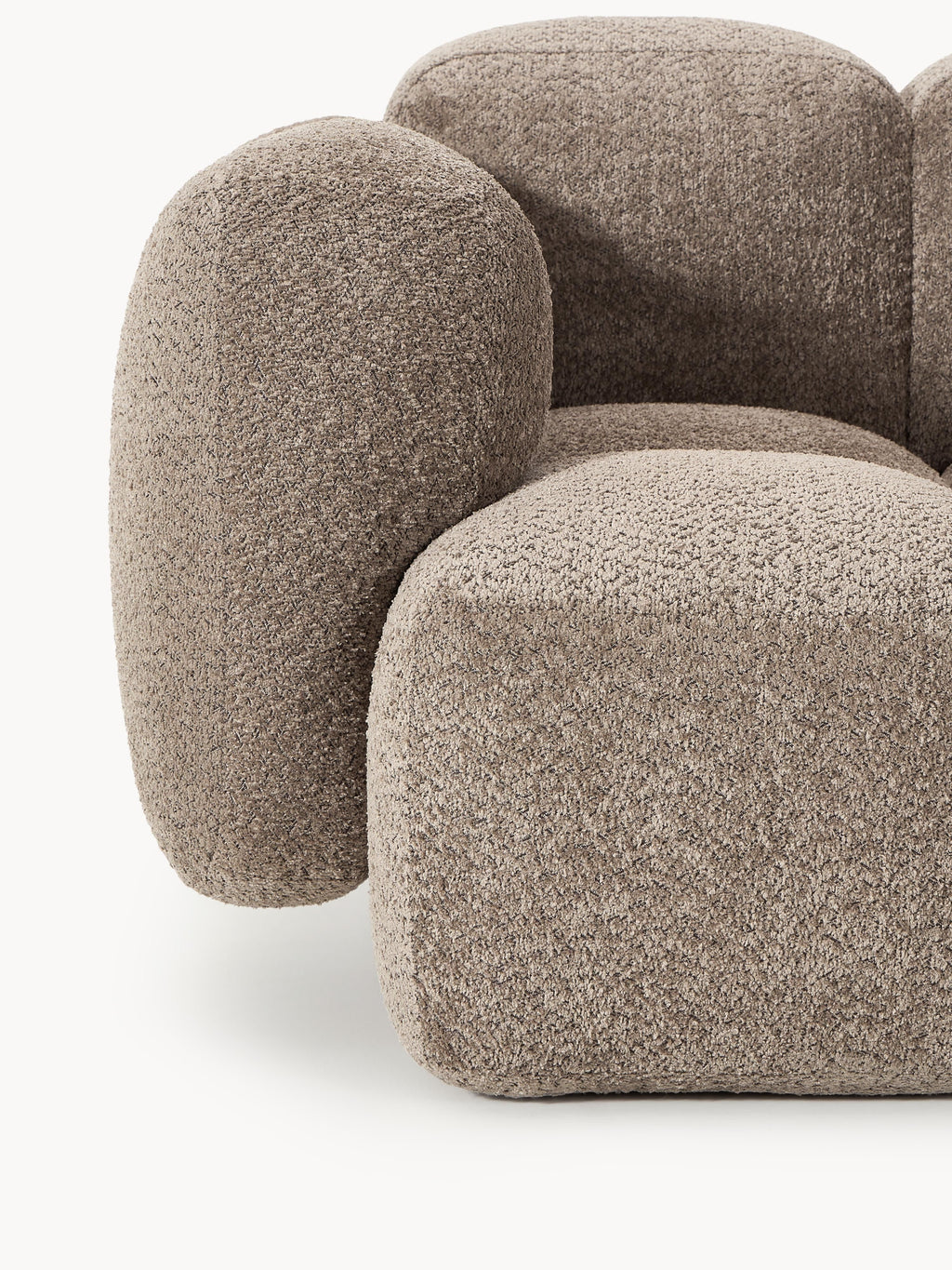 Loungesessel Tayla aus Teddy-Bouclé