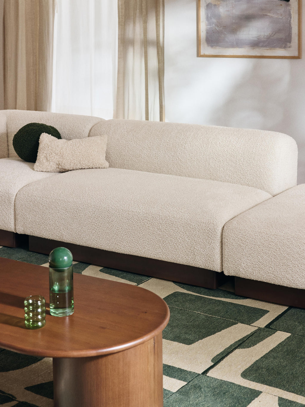 Sofa Natalie (2-Sitzer) aus Teddy-Bouclé