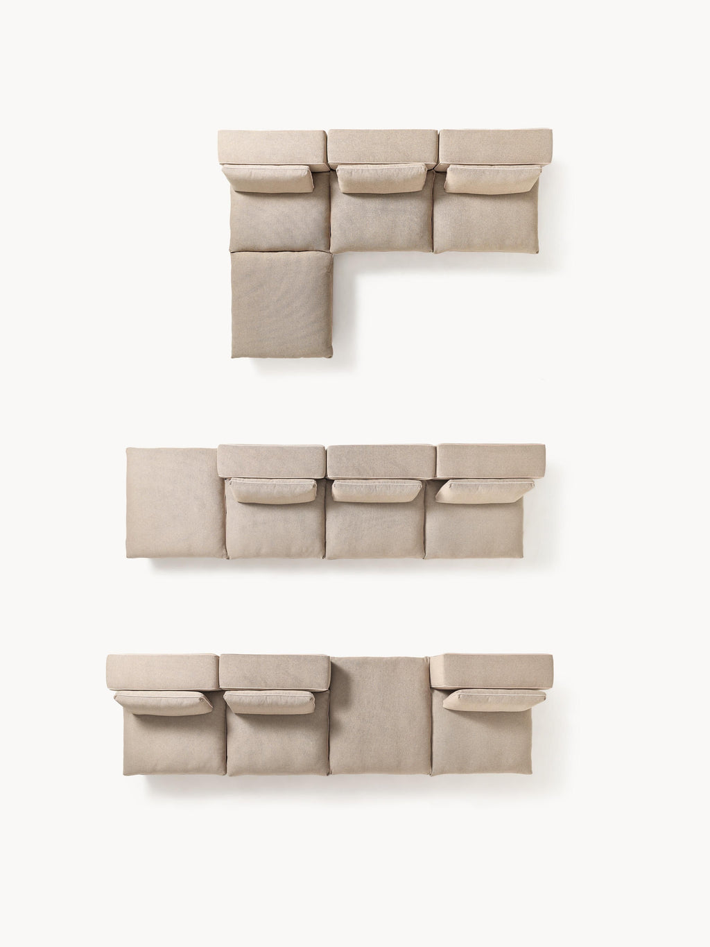 Modulares Sofa Felix mit Hocker (links/rechts)