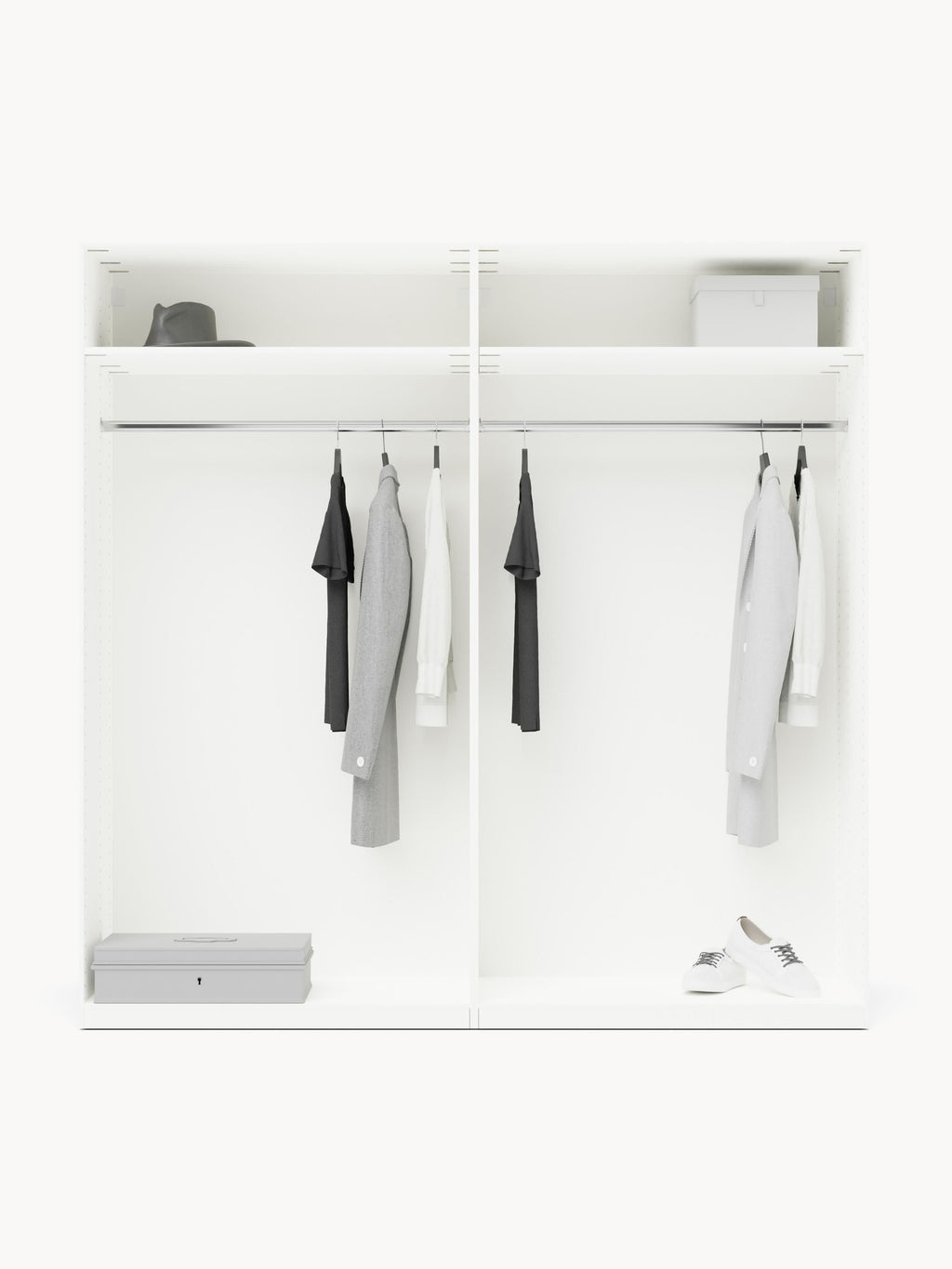 Modularer Drehtürenschrank Charlotte, 200 cm Breite, in verschiedenen Größen