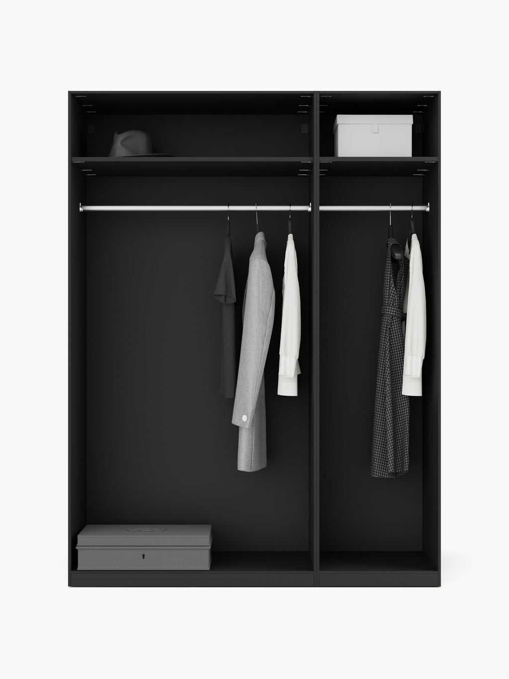 Modularer Drehtürenschrank Simone, 150 cm Breite, in verschiedenen Größen