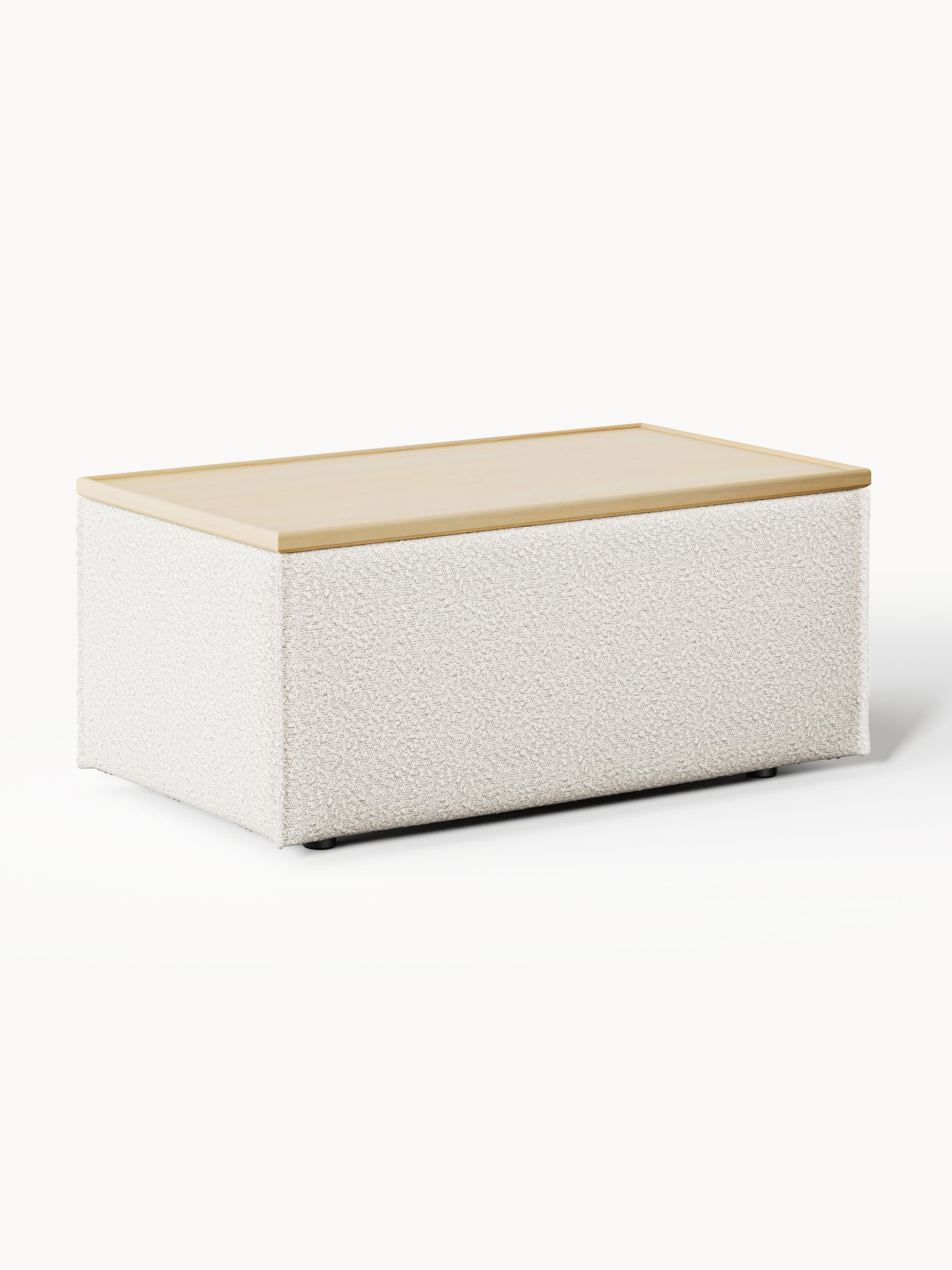 Galeriebild 1 - Sofa-Hocker Lennon aus Bouclé mit Stauraum