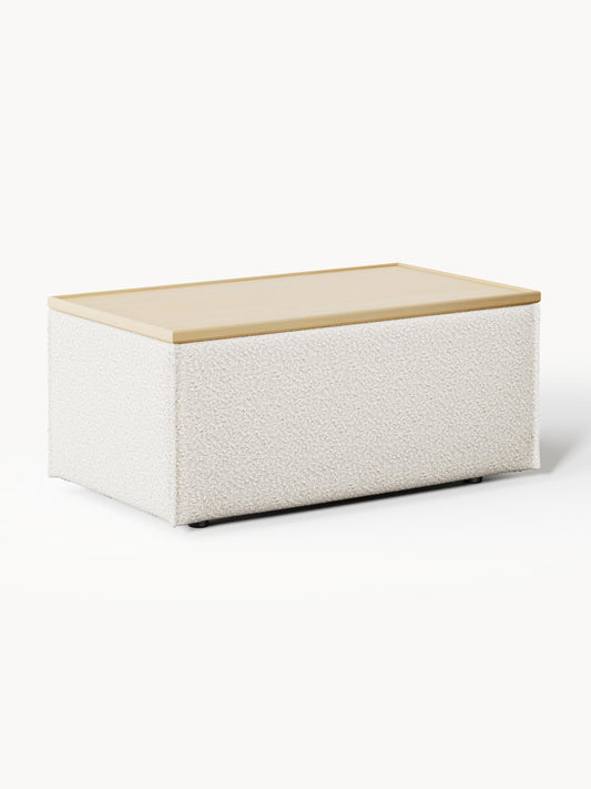Galeriebild 1 - Sofa-Hocker Lennon aus Bouclé mit Stauraum