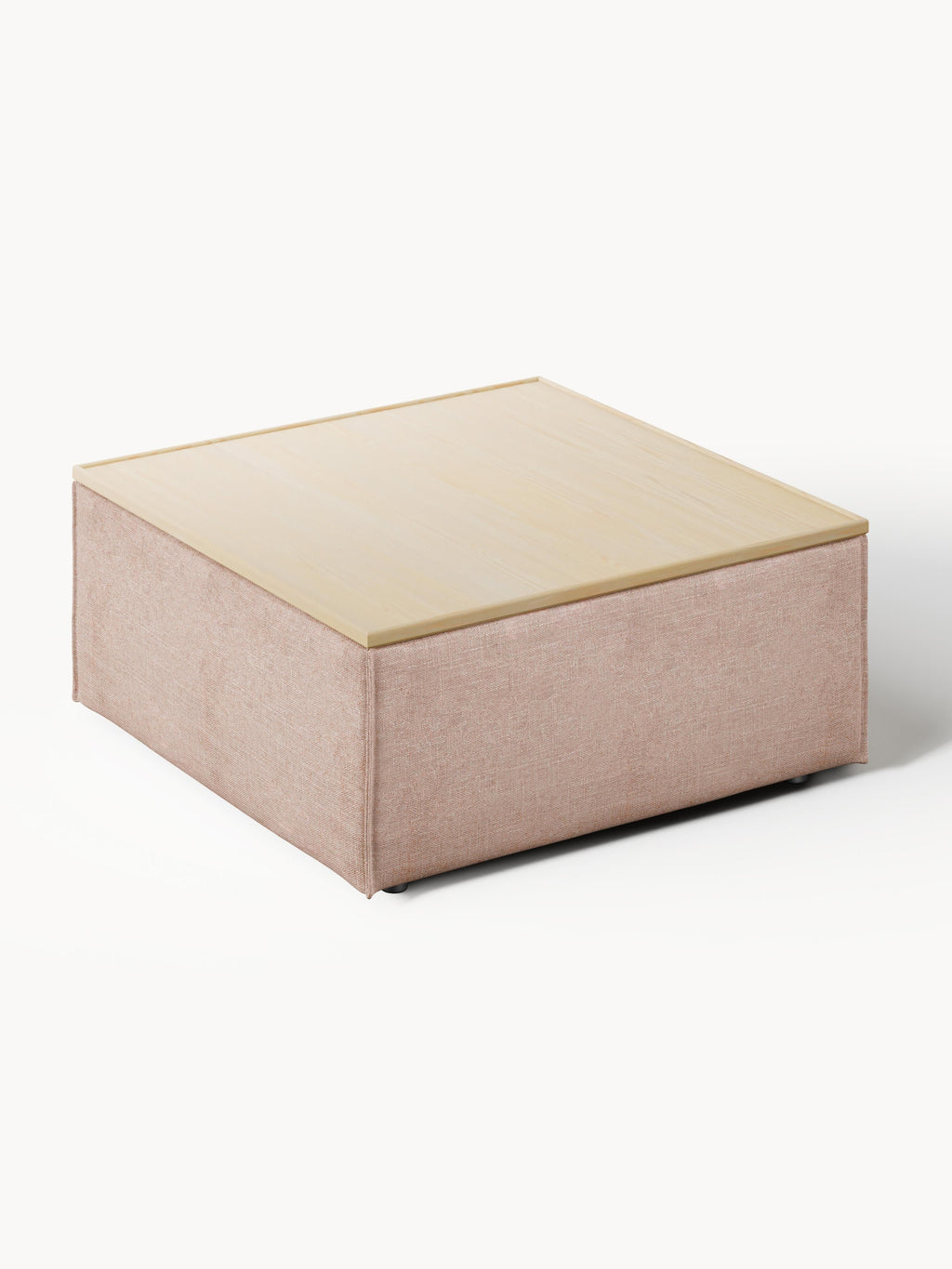 Sofa-Hocker Lennon aus Leinen-Mix mit Stauraum