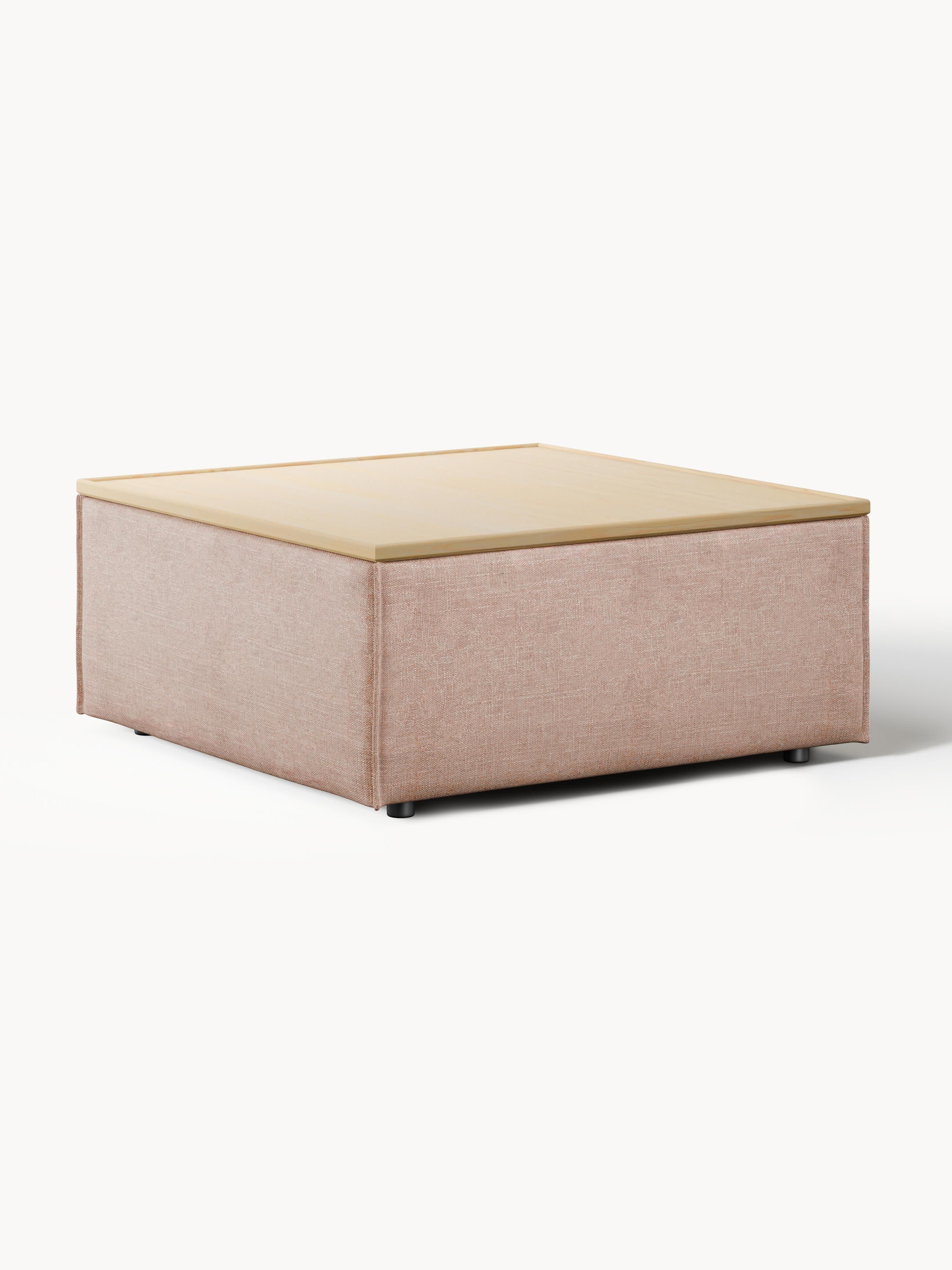 Galeriebild 1 - Sofa-Hocker Lennon aus Leinen-Mix mit Stauraum