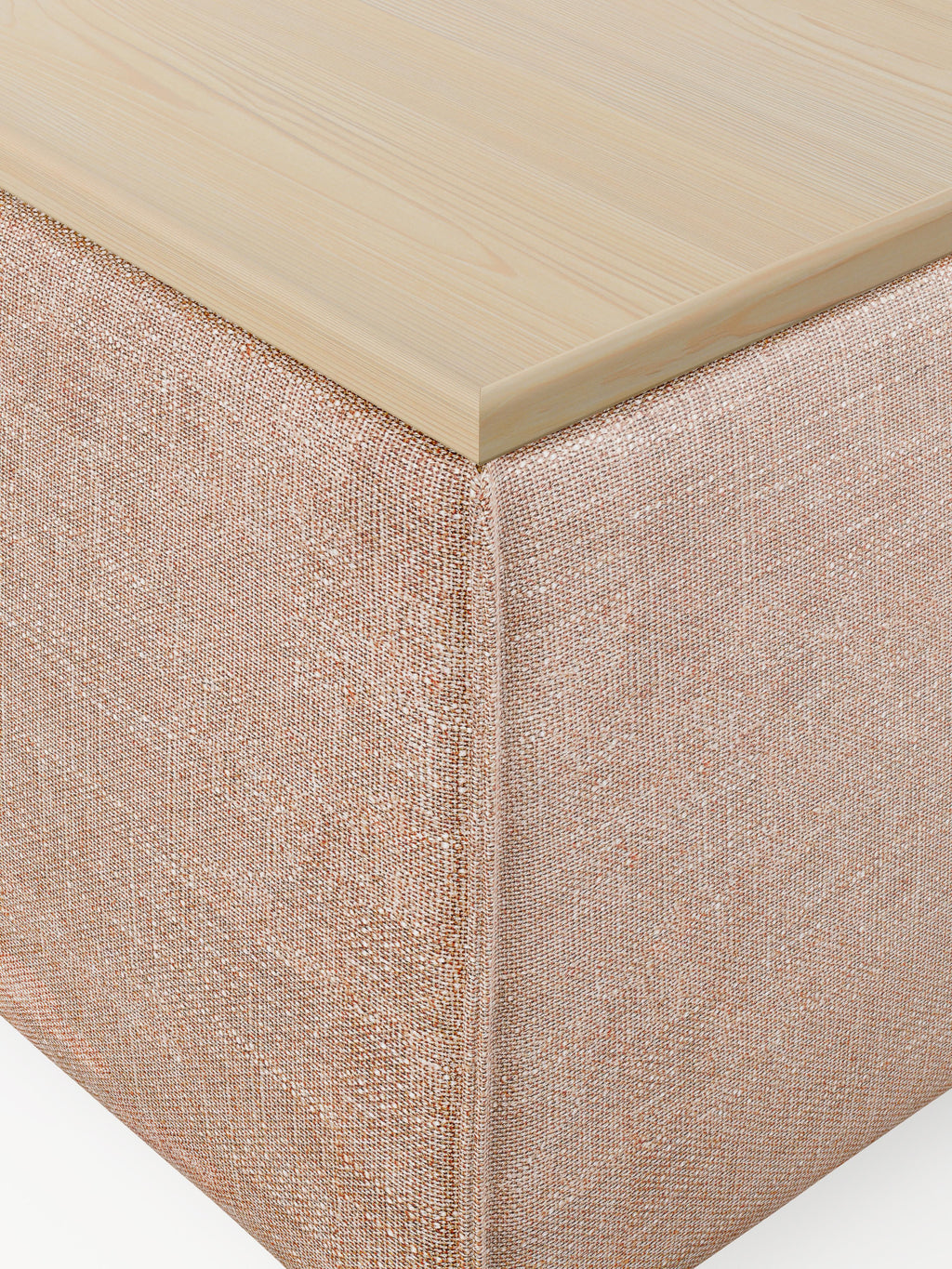 Sofa-Hocker Lennon aus Leinen-Mix mit Stauraum