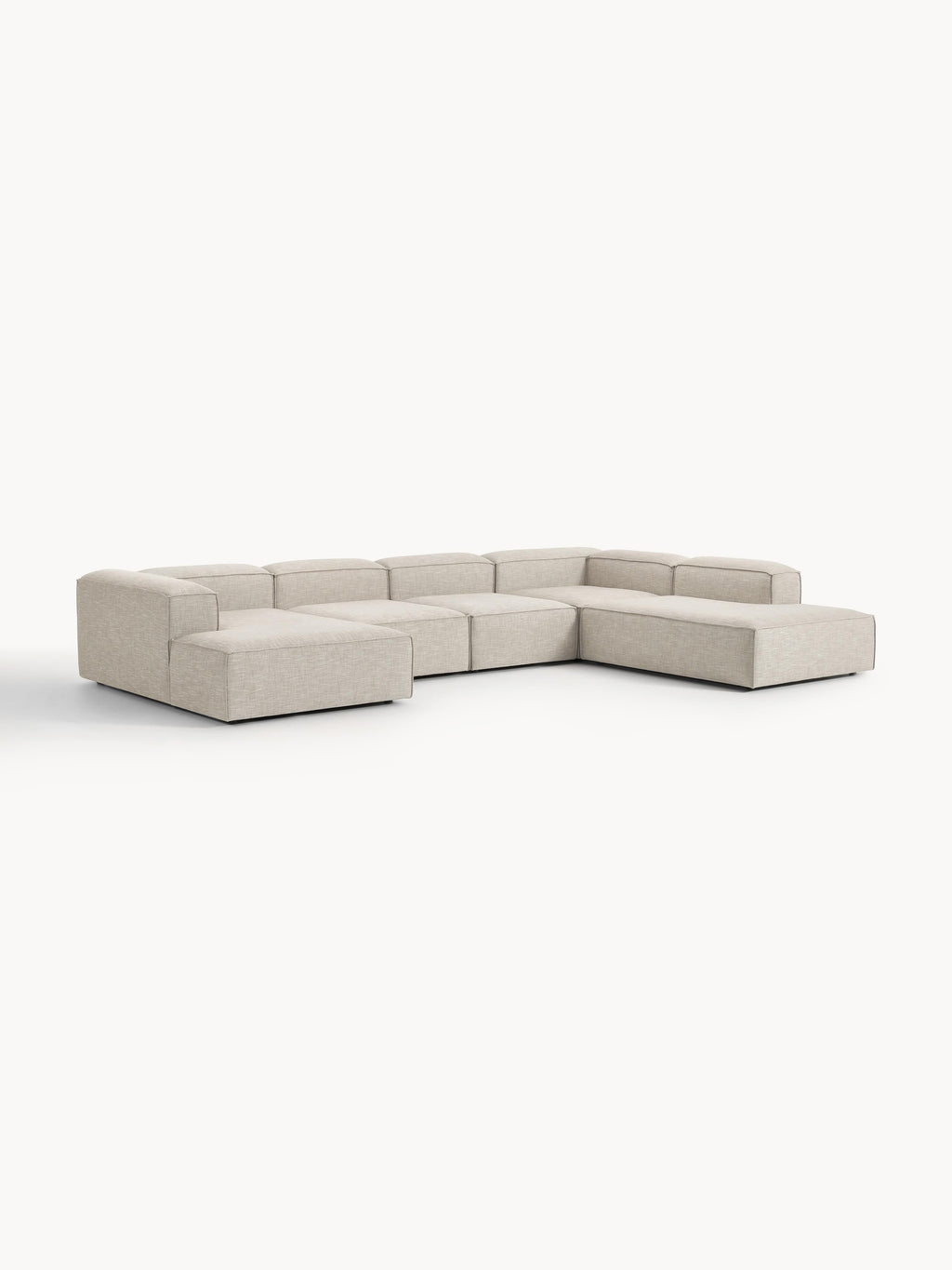 Modulares XL Sofa Lennon aus Leinen-Mix