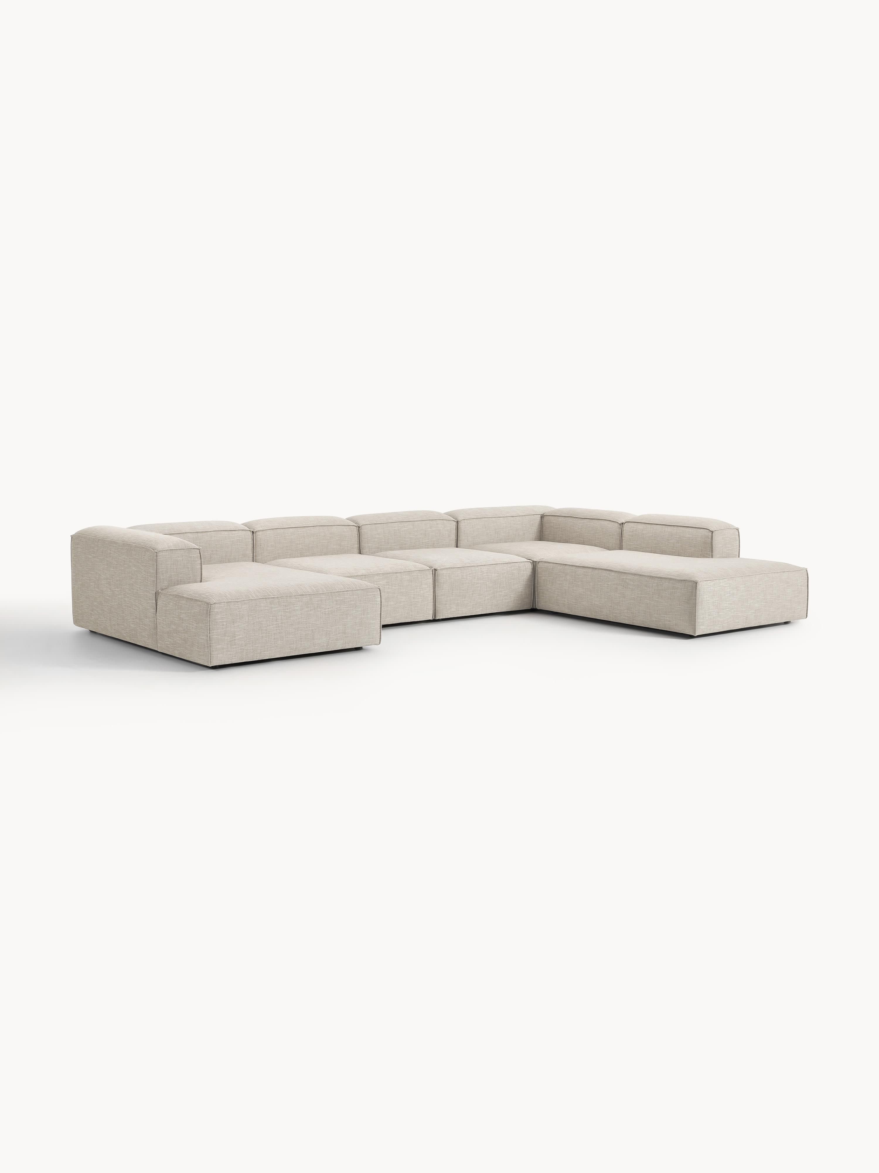 Modulares XL Sofa Lennon aus Leinen-Mix