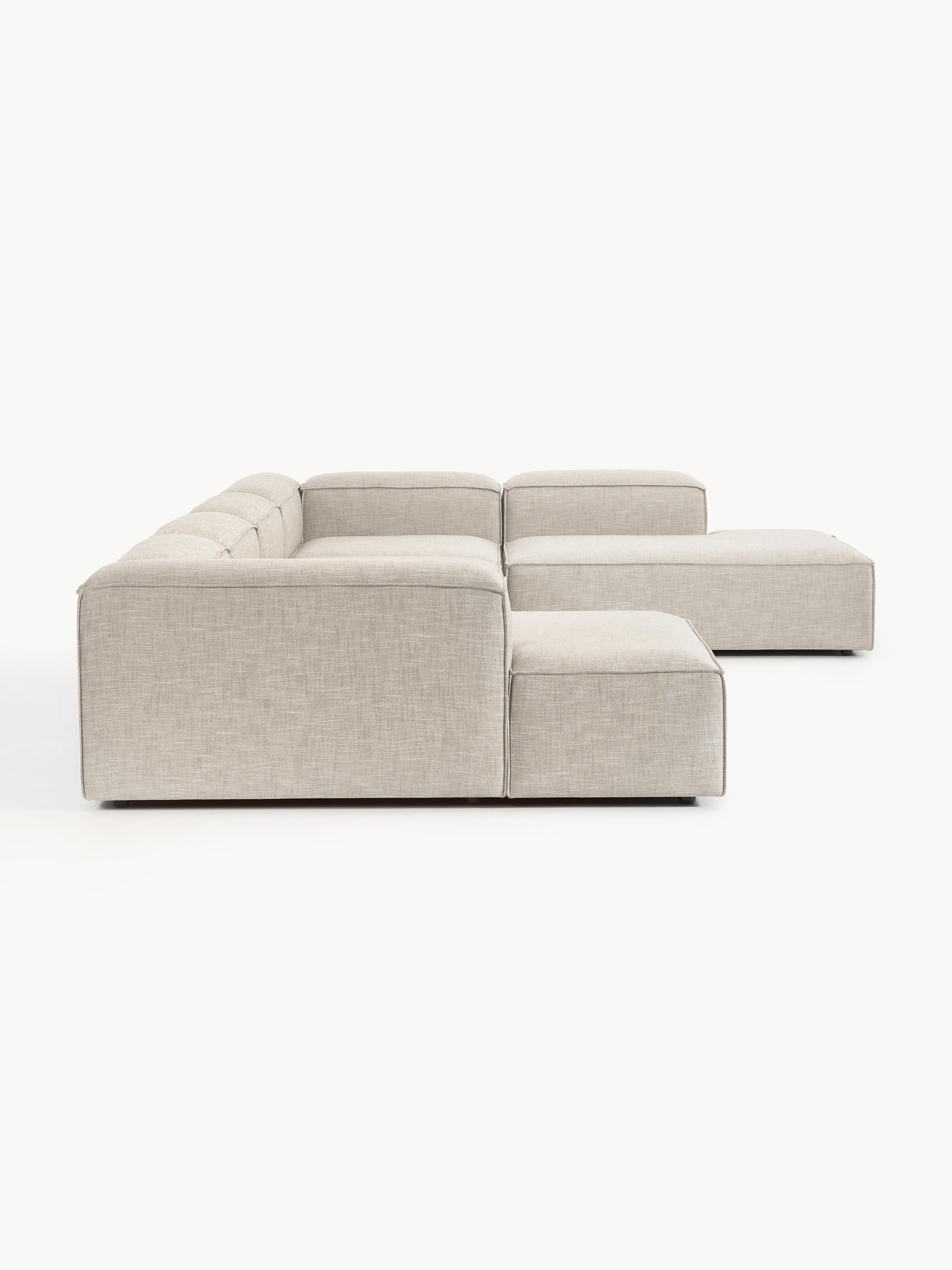 Modulares XL Sofa Lennon aus Leinen-Mix