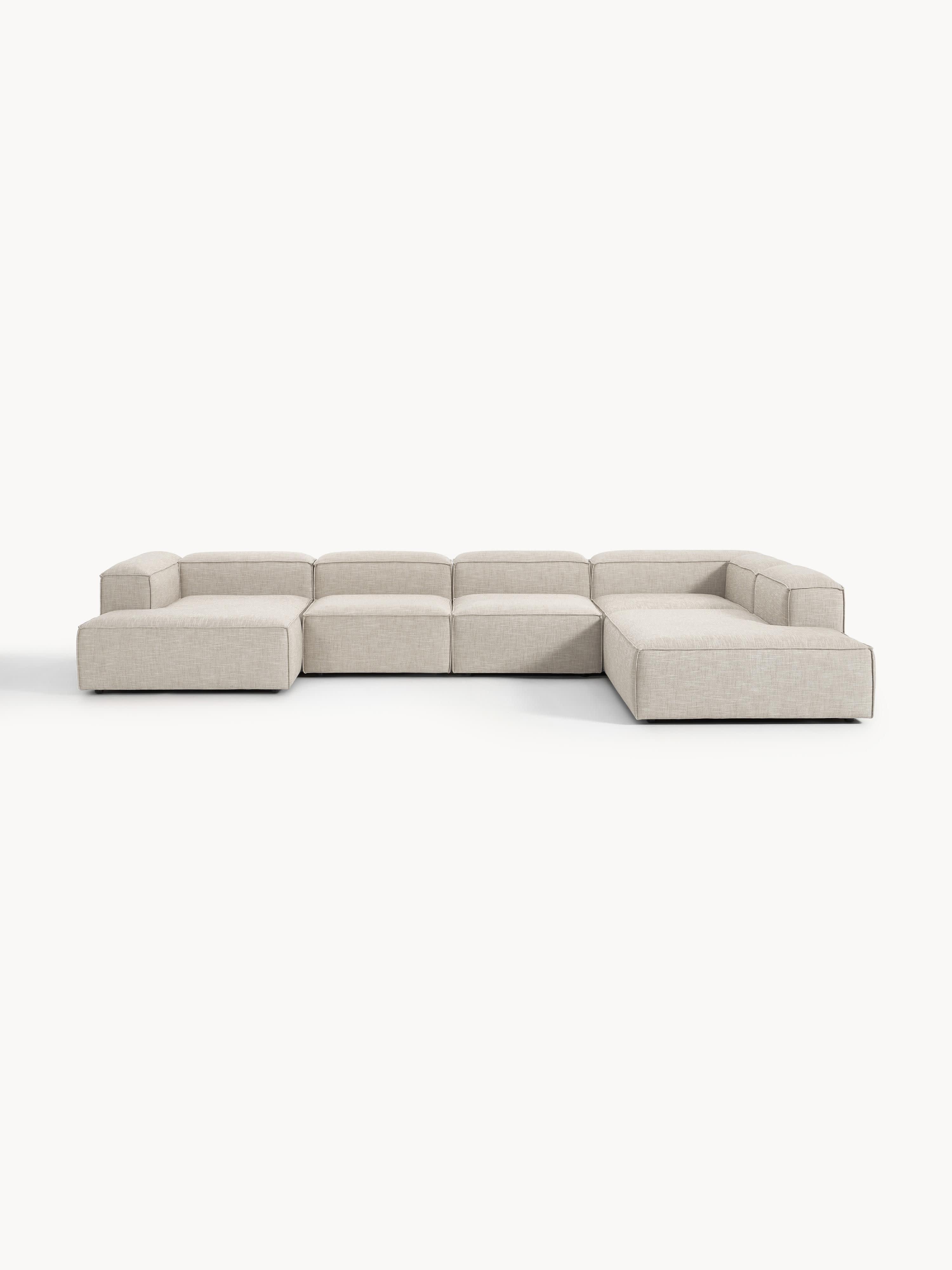 Modulares XL Sofa Lennon aus Leinen-Mix