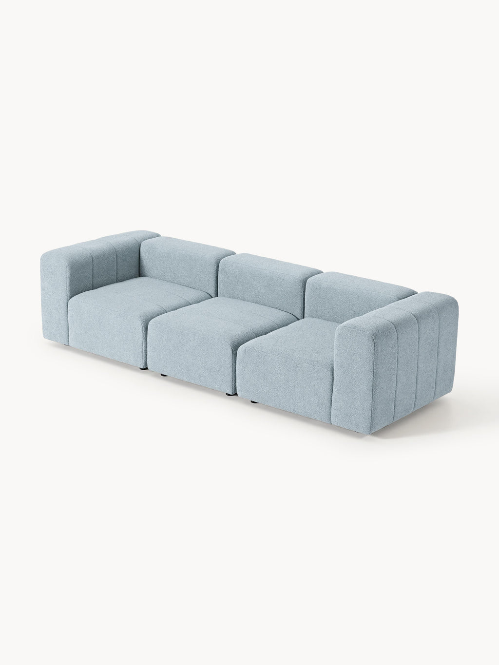 Modulares Bouclé-Sofa Lena (4-Sitzer)