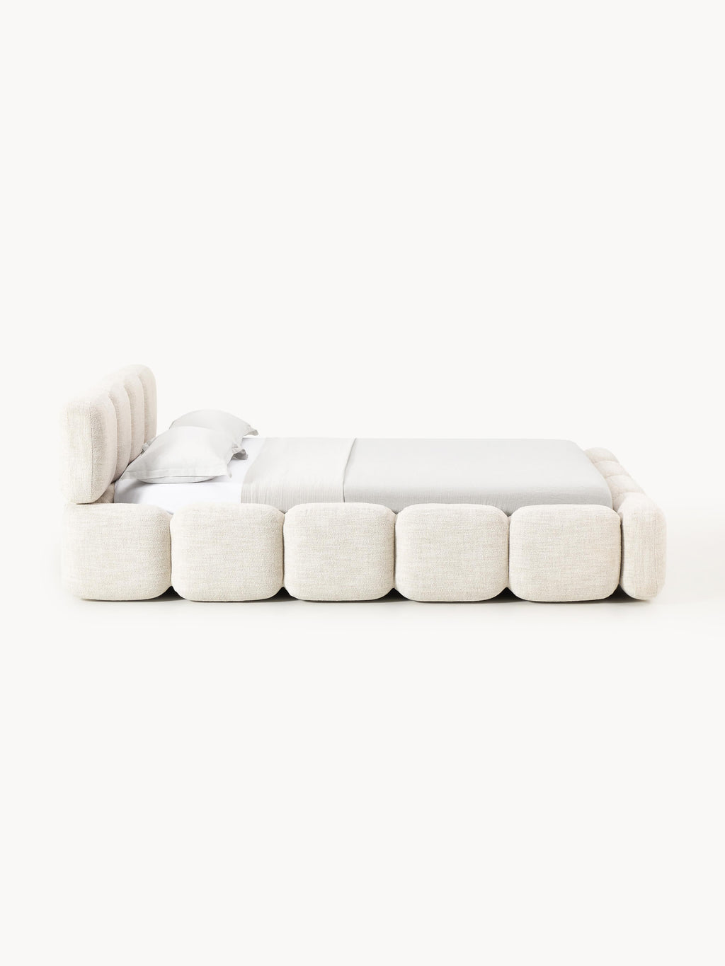Polsterbett Tayla aus Bouclé