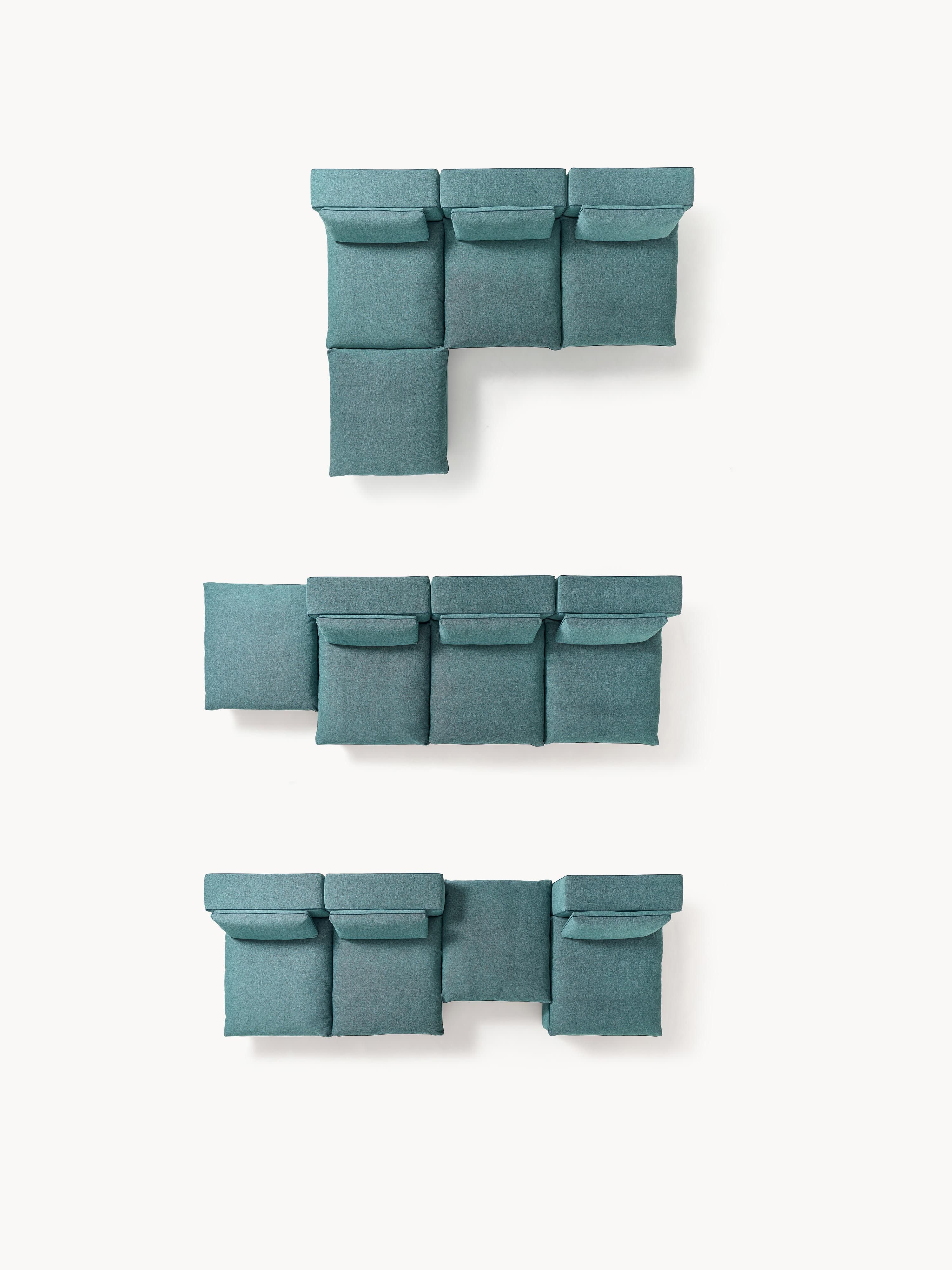 Modulares XL-Sofa Felix mit Hocker (links/rechts)