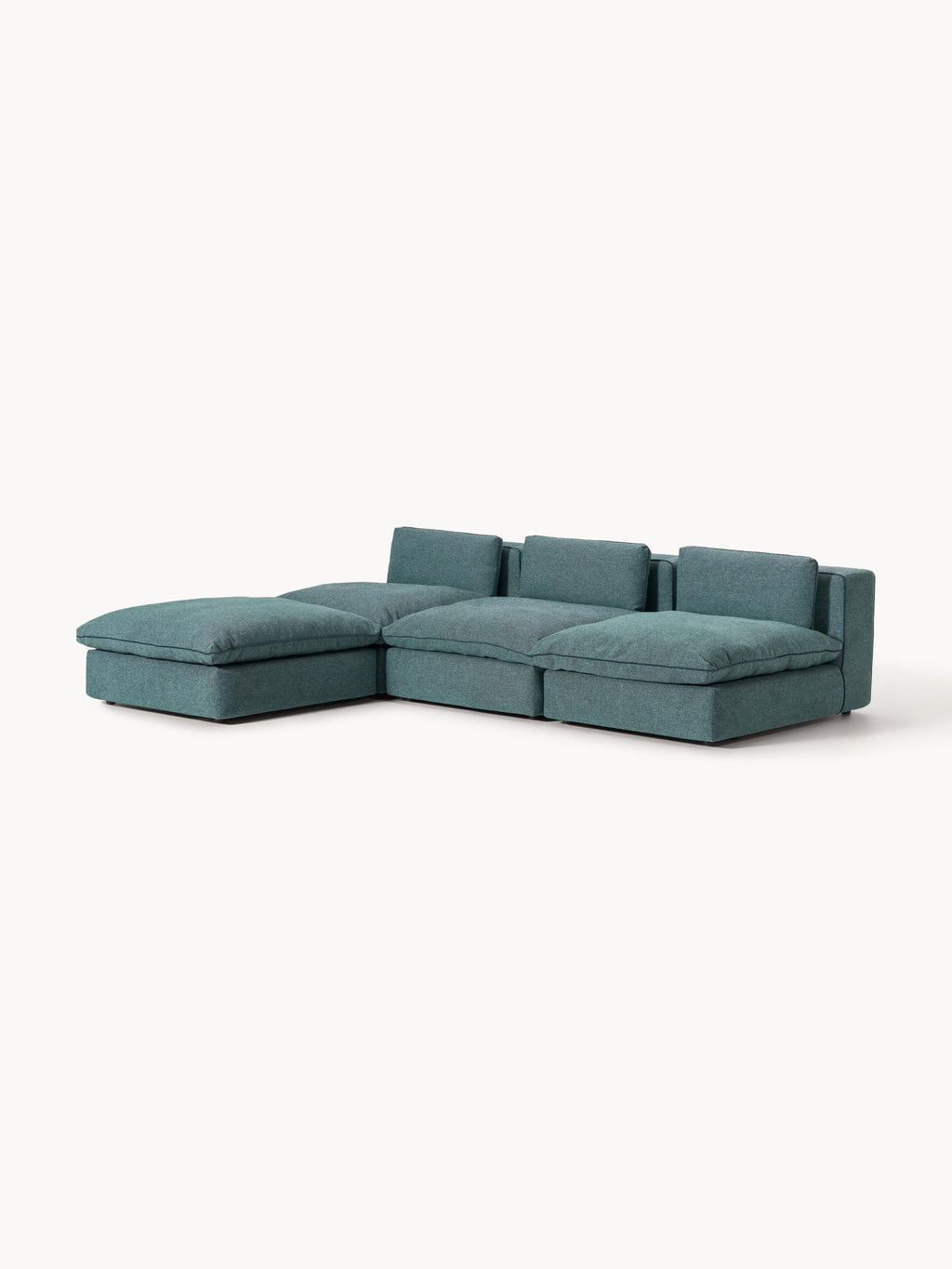 Modulares XL-Sofa Felix mit Hocker (links/rechts)