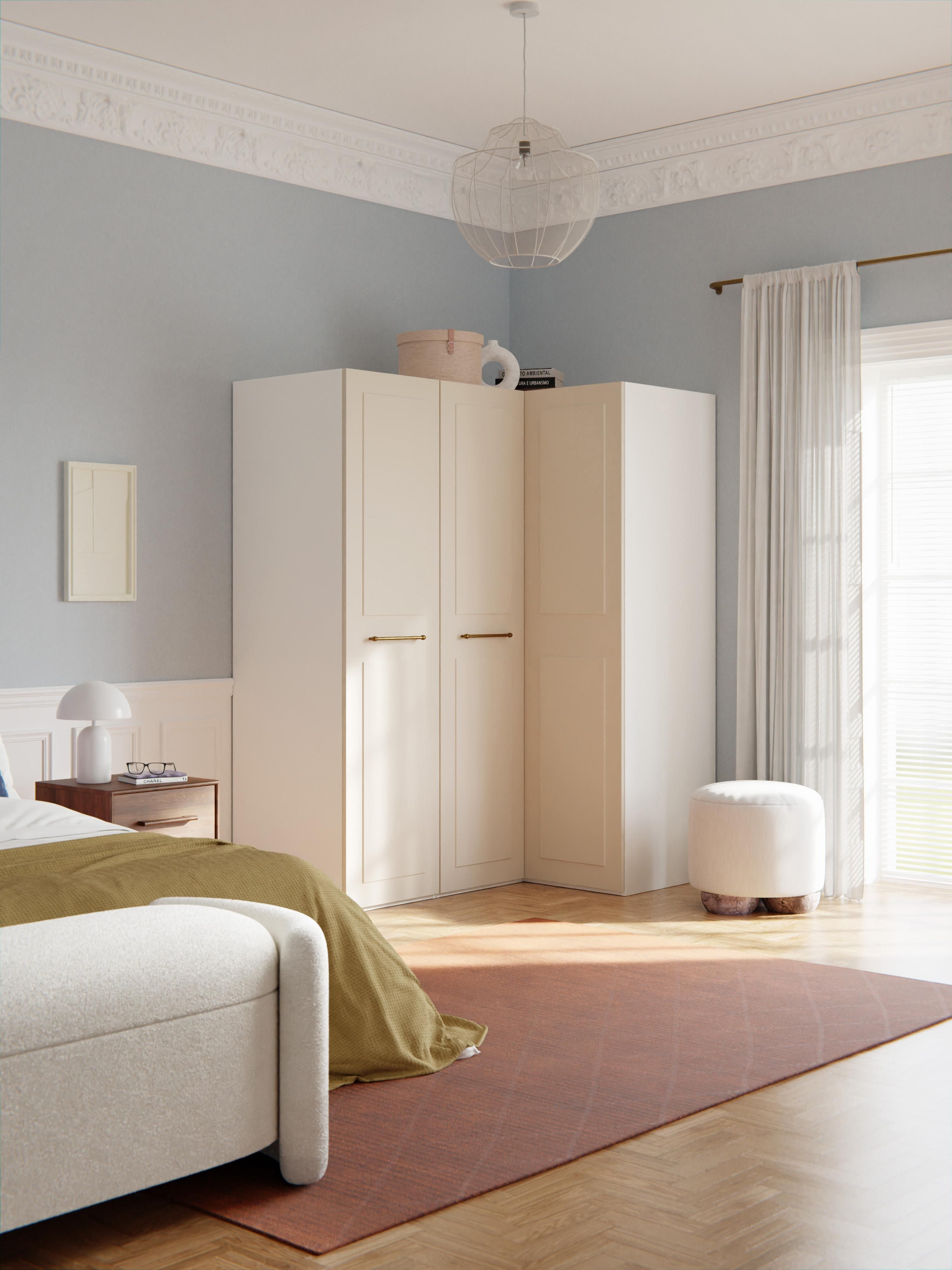 Modularer Eck-Kleiderschrank Charlotte, 165 cm Breite, in verschiedenen Größen