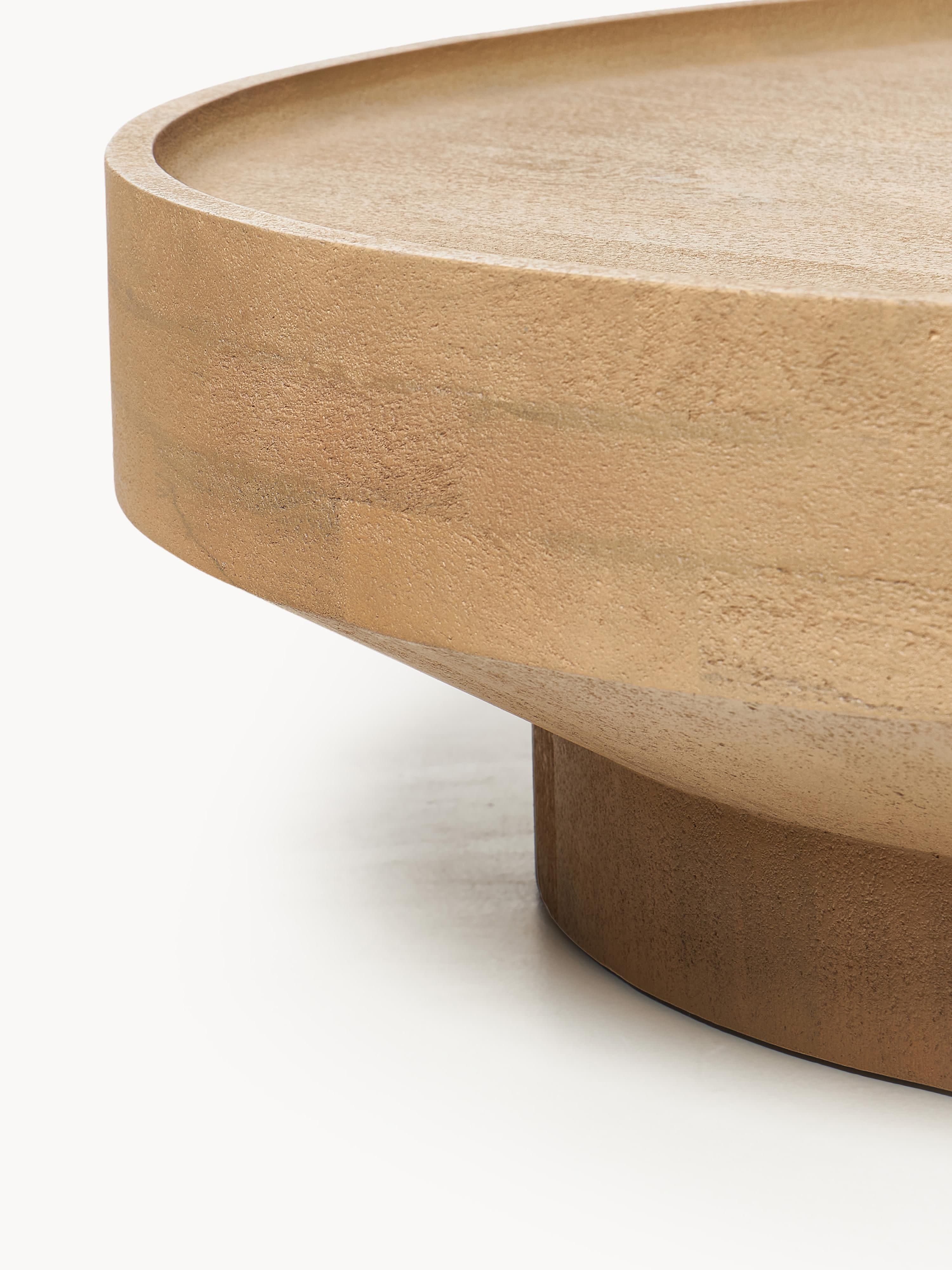 Runder XL Couchtisch Benno aus Mangoholz