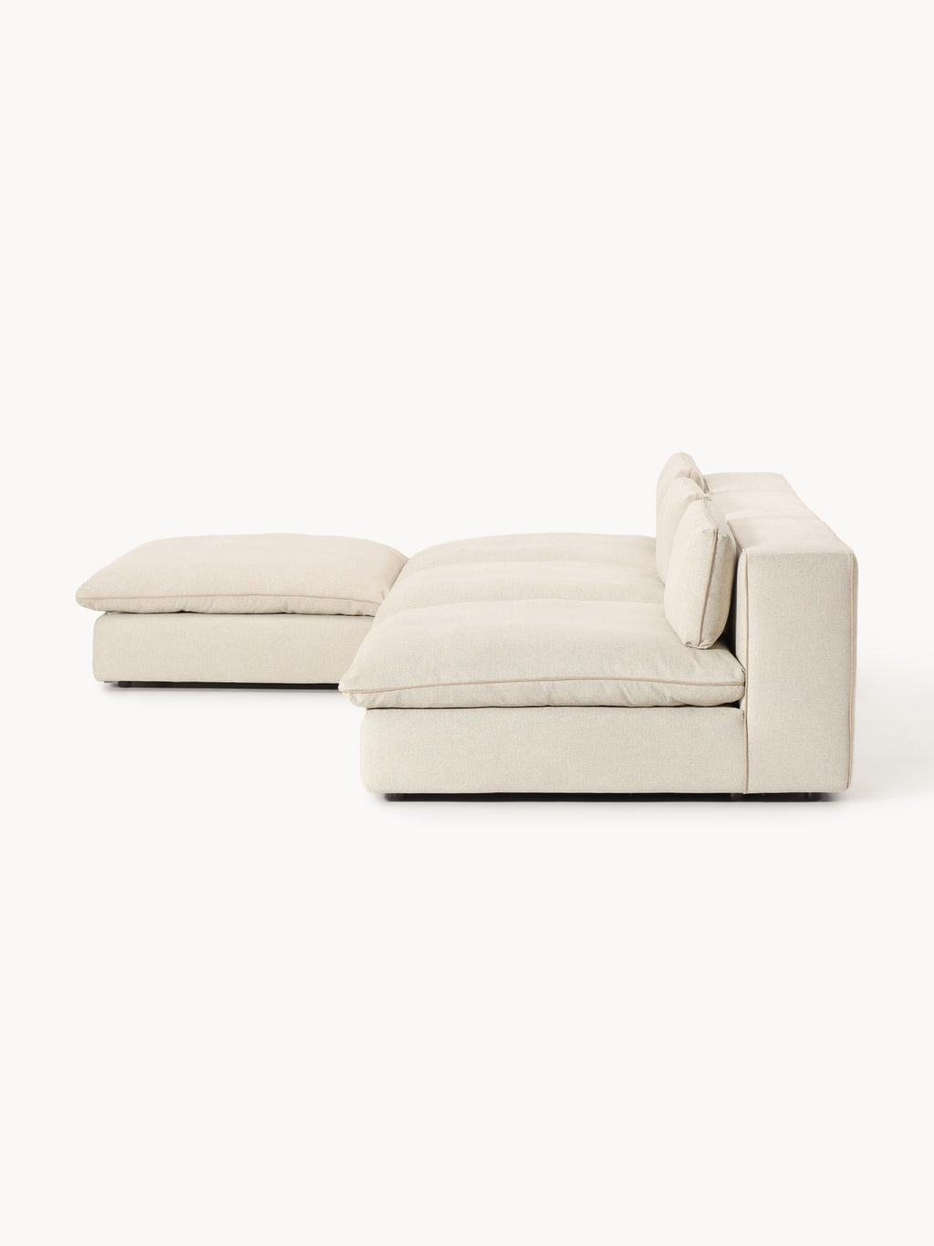Modulares XL-Sofa Felix mit Hocker (links/rechts)