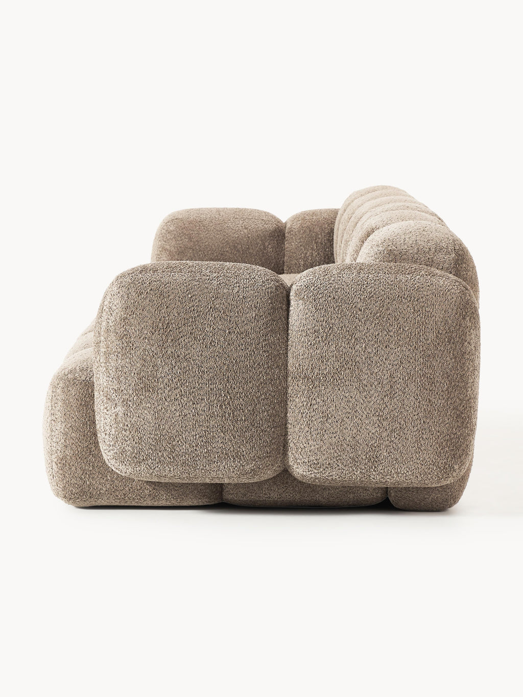 Modulares Sofa Tayla (4-Sitzer) aus Teddy-Bouclé