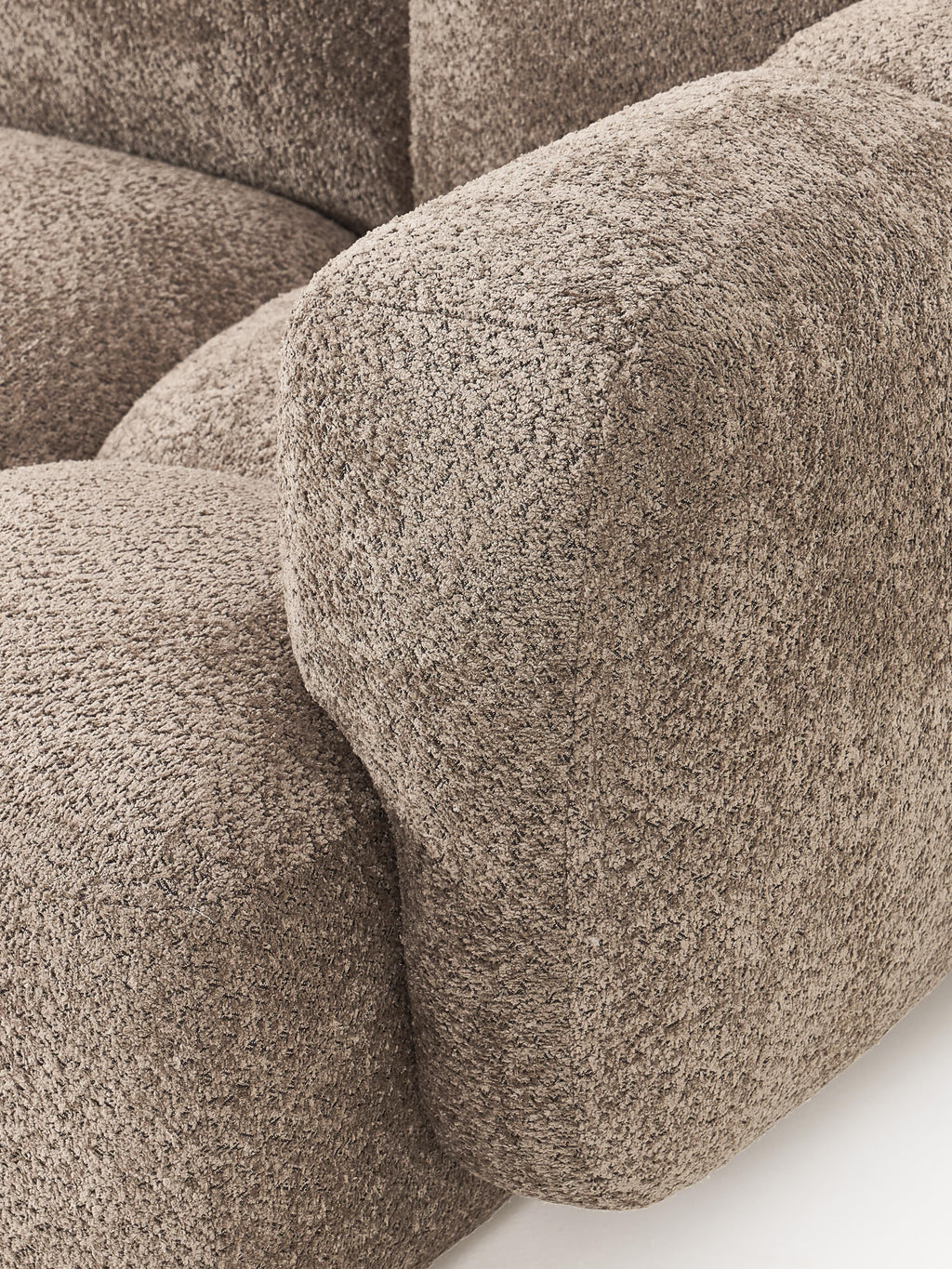 Modulares Sofa Tayla (4-Sitzer) aus Teddy-Bouclé