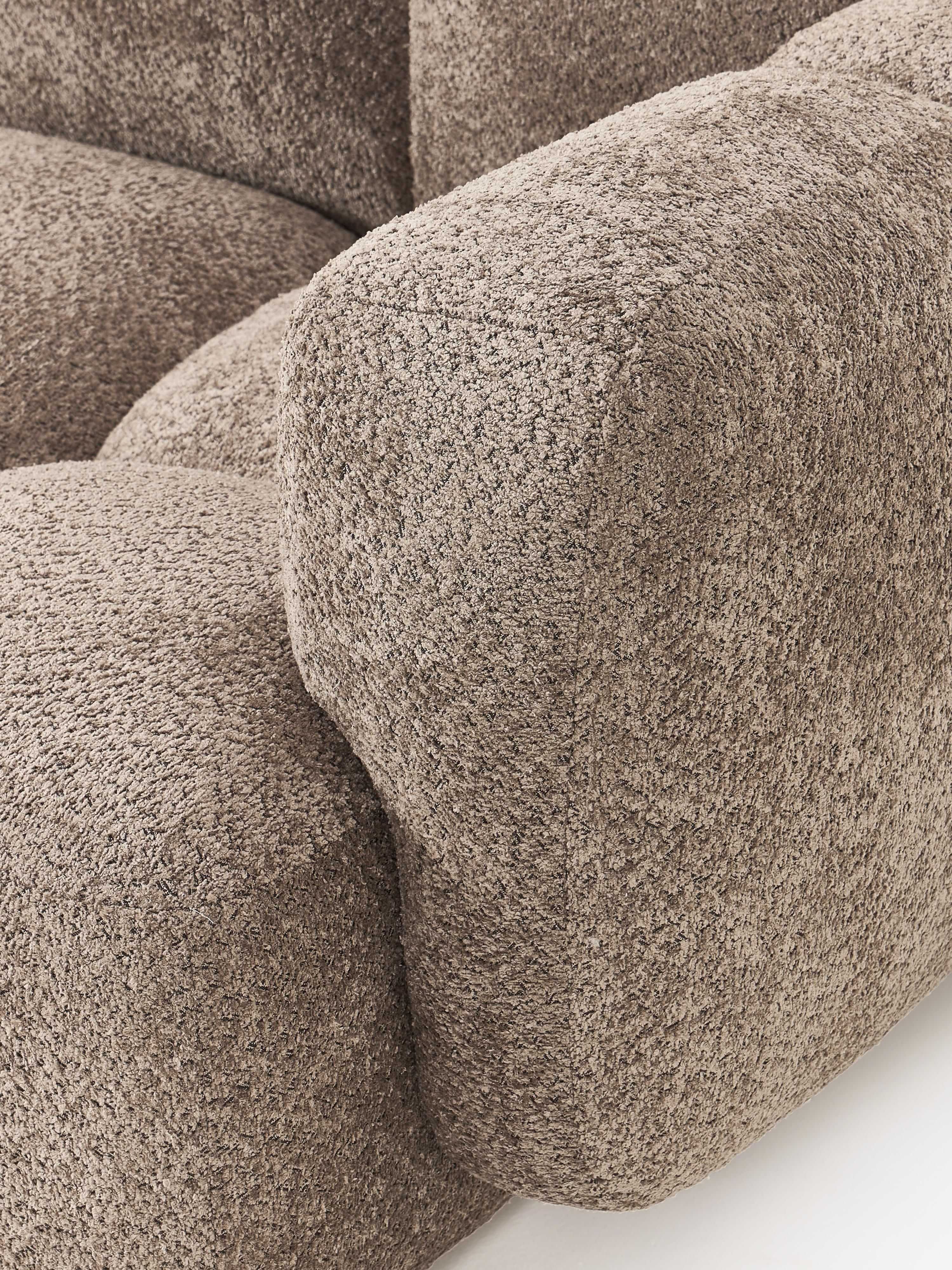 Modulares Sofa Tayla (4-Sitzer) aus Teddy-Bouclé