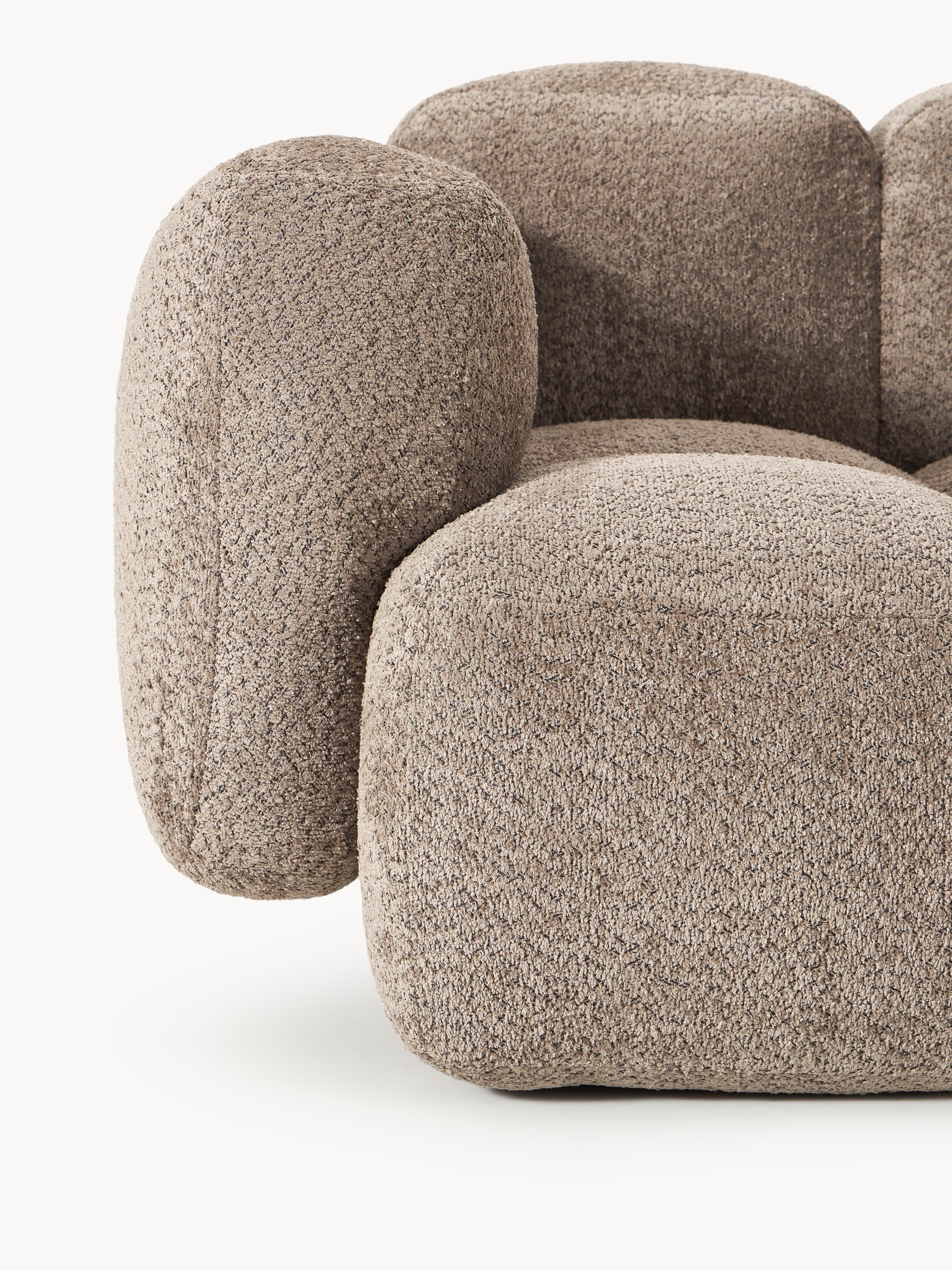 Modulares Sofa Tayla (4-Sitzer) aus Teddy-Bouclé