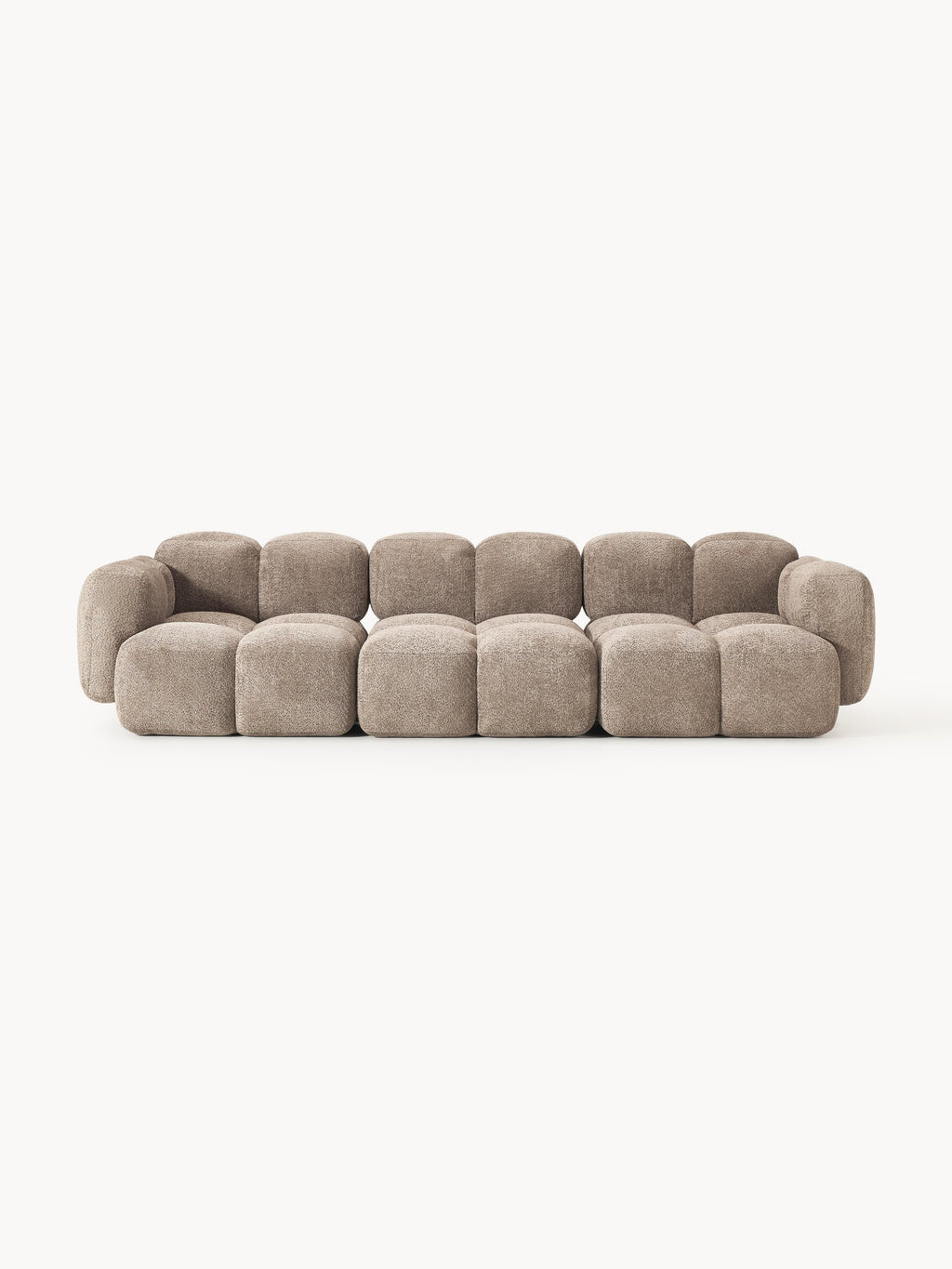 Galeriebild 1 - Modulares Sofa Tayla (4-Sitzer) aus Teddy-Bouclé